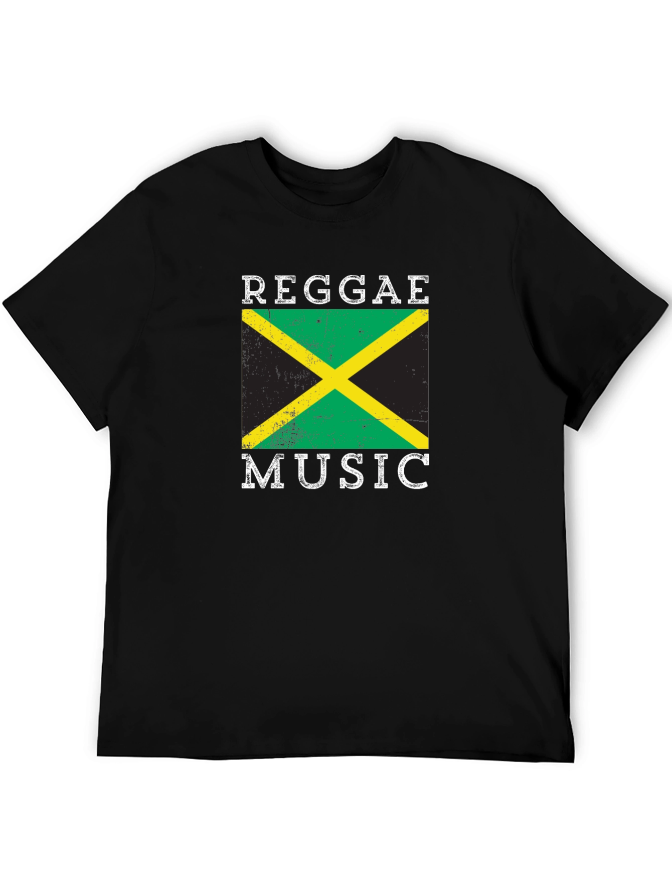 Reggae Music Jamaica Flag Graphic T-Shirt