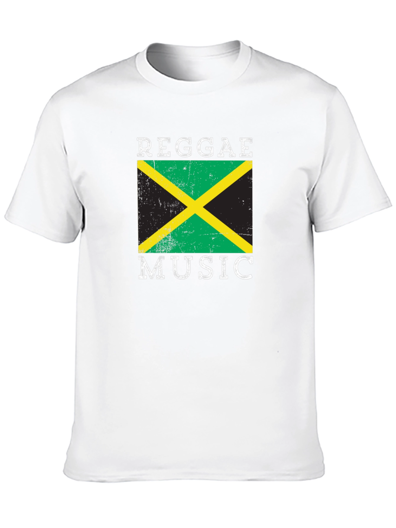 Reggae Music Jamaica Flag Graphic T-Shirt
