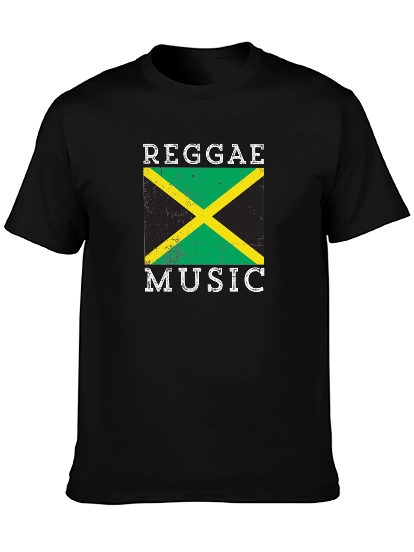 Reggae Music Jamaica Flag Graphic T-Shirt