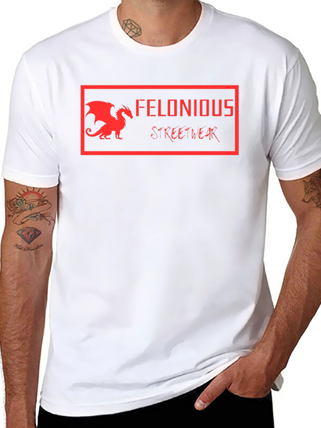 Felonious Streetwear Black Graphic Tee
