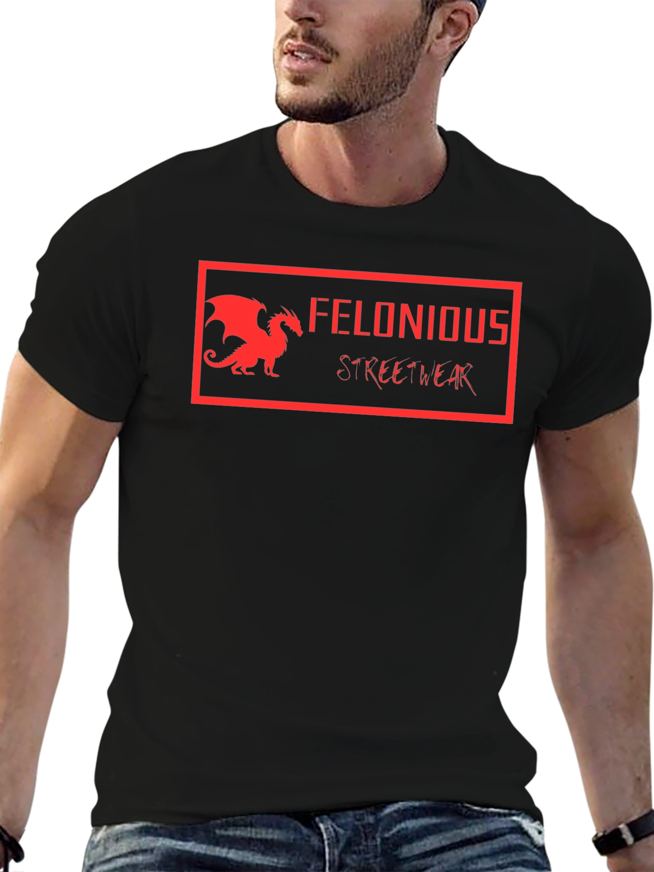 Felonious Streetwear Black Graphic Tee