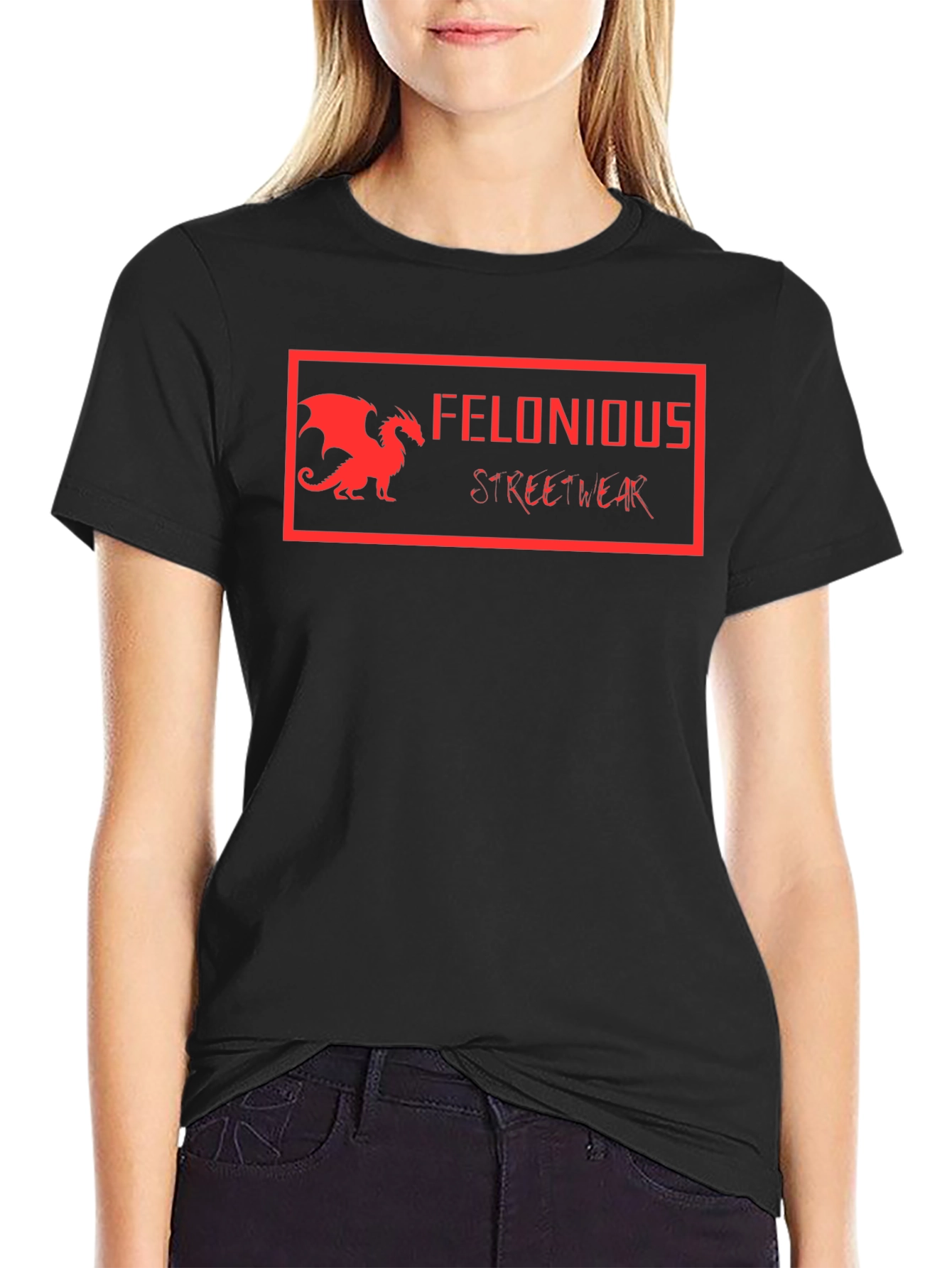 Felonious Streetwear Black Graphic Tee