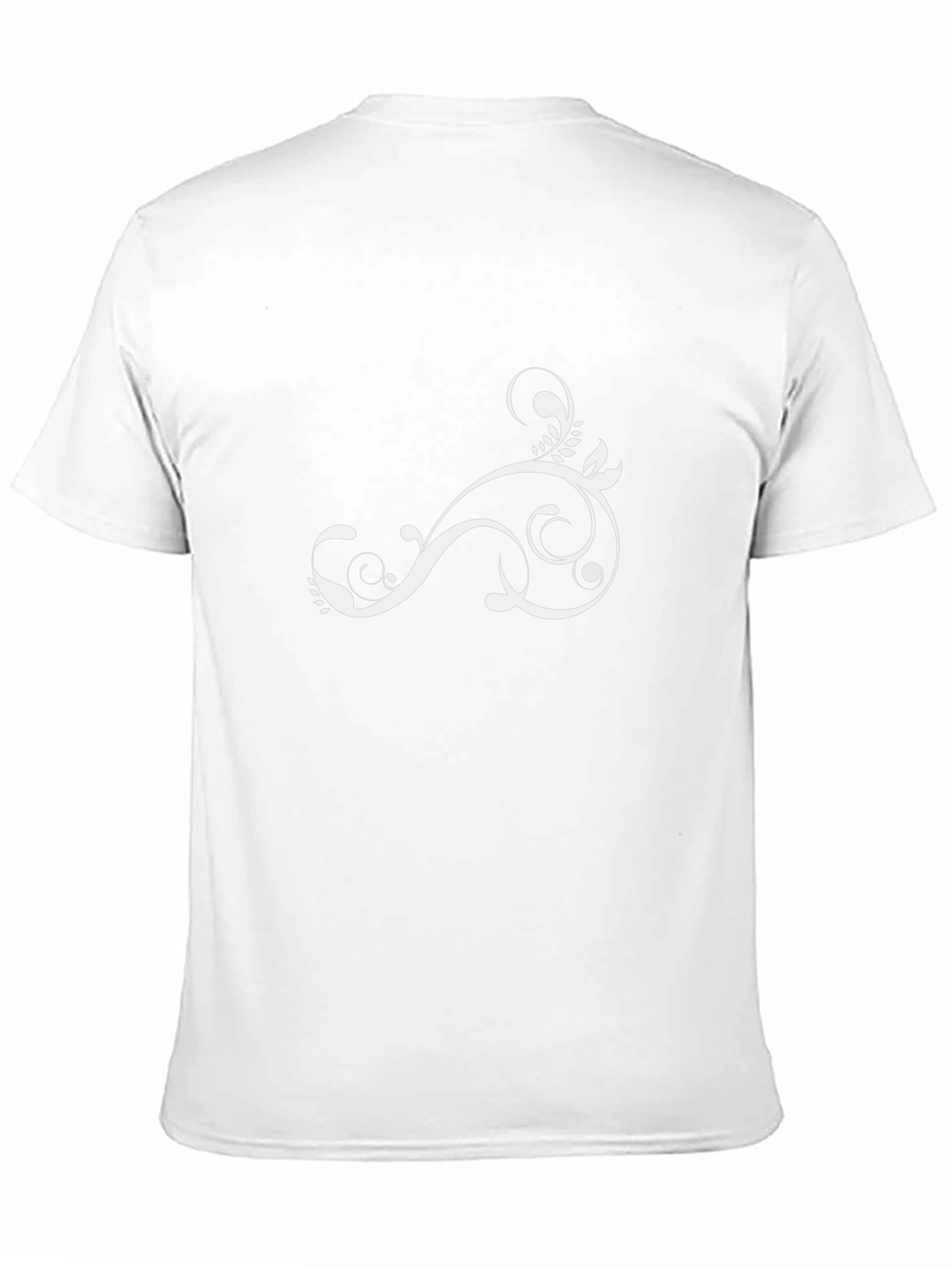 Elegant Swirl Tee - Black Cotton Comfort