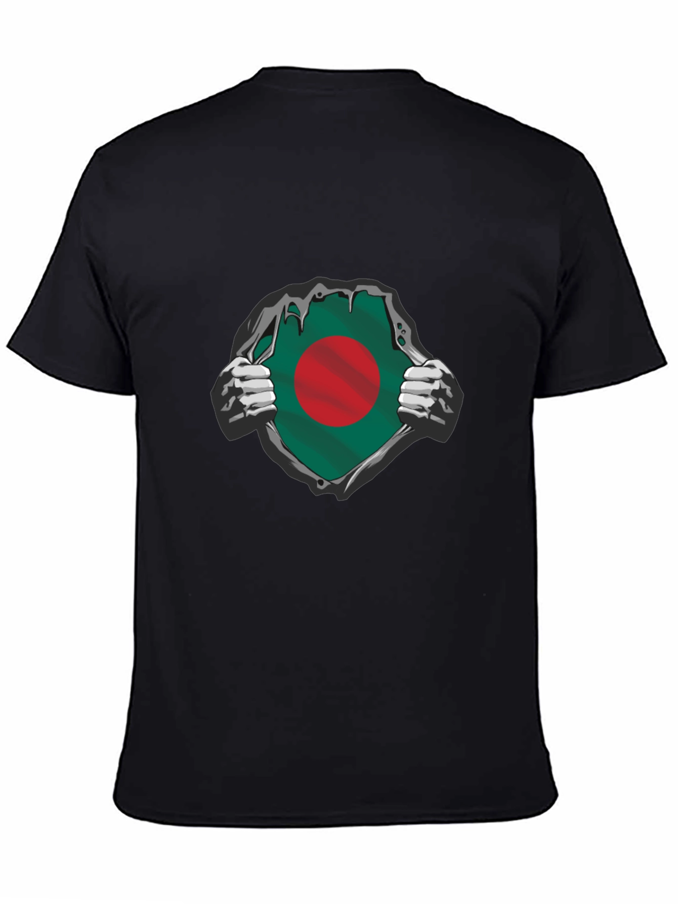 Bangladesh Flag Superhero T-Shirt - Black