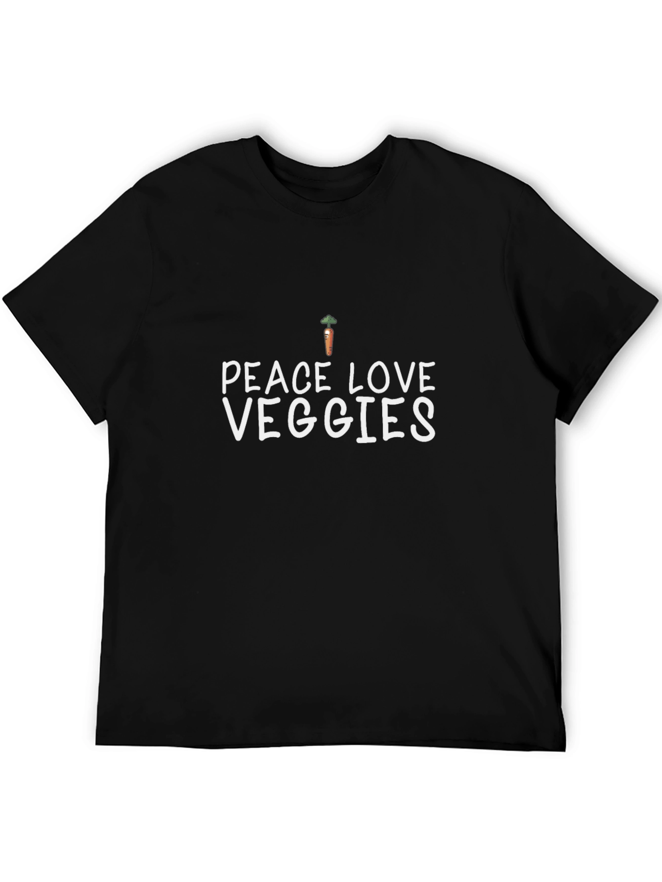 Peace Love Veggies T-Shirt - Unisex Carrot Tee