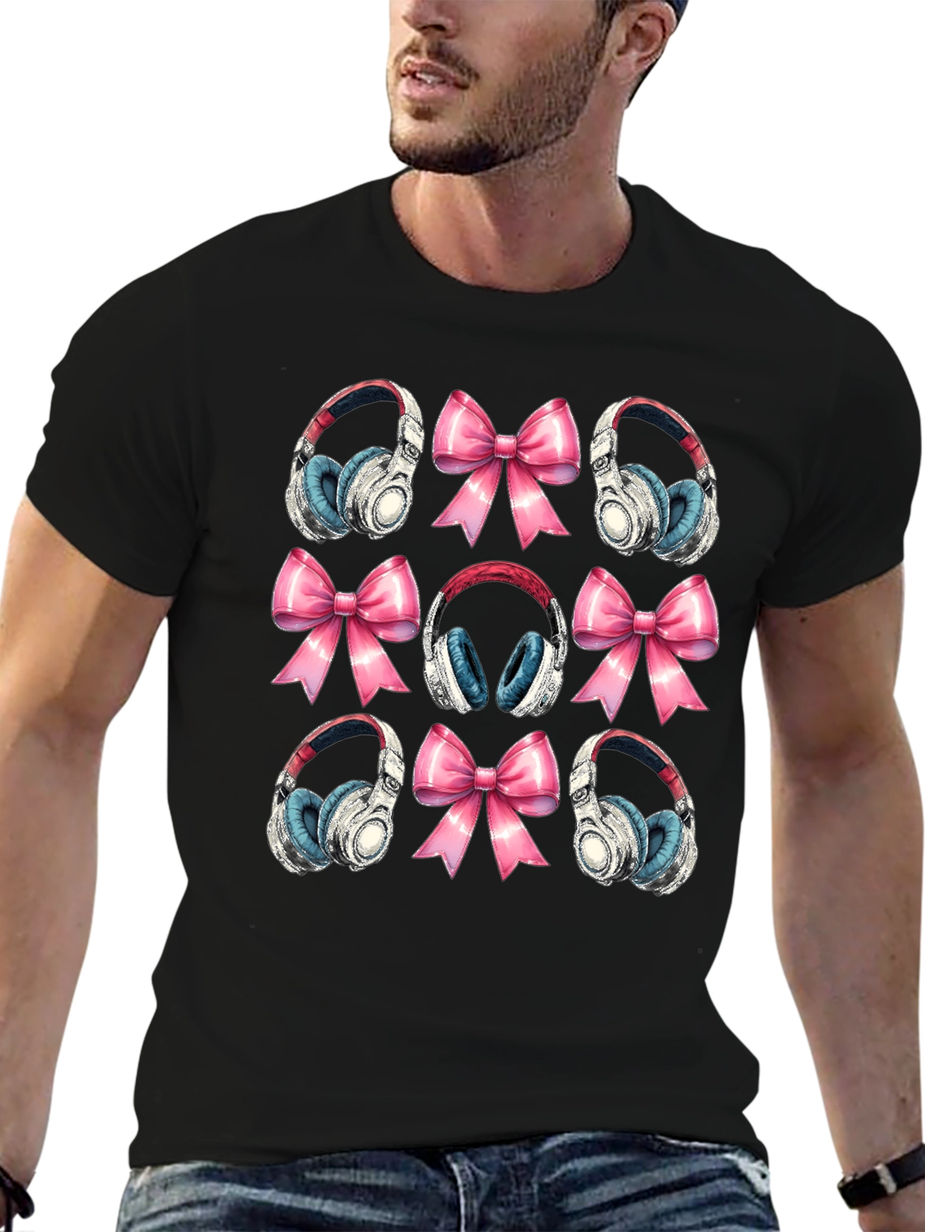 Headphones & Bows Graphic Tee