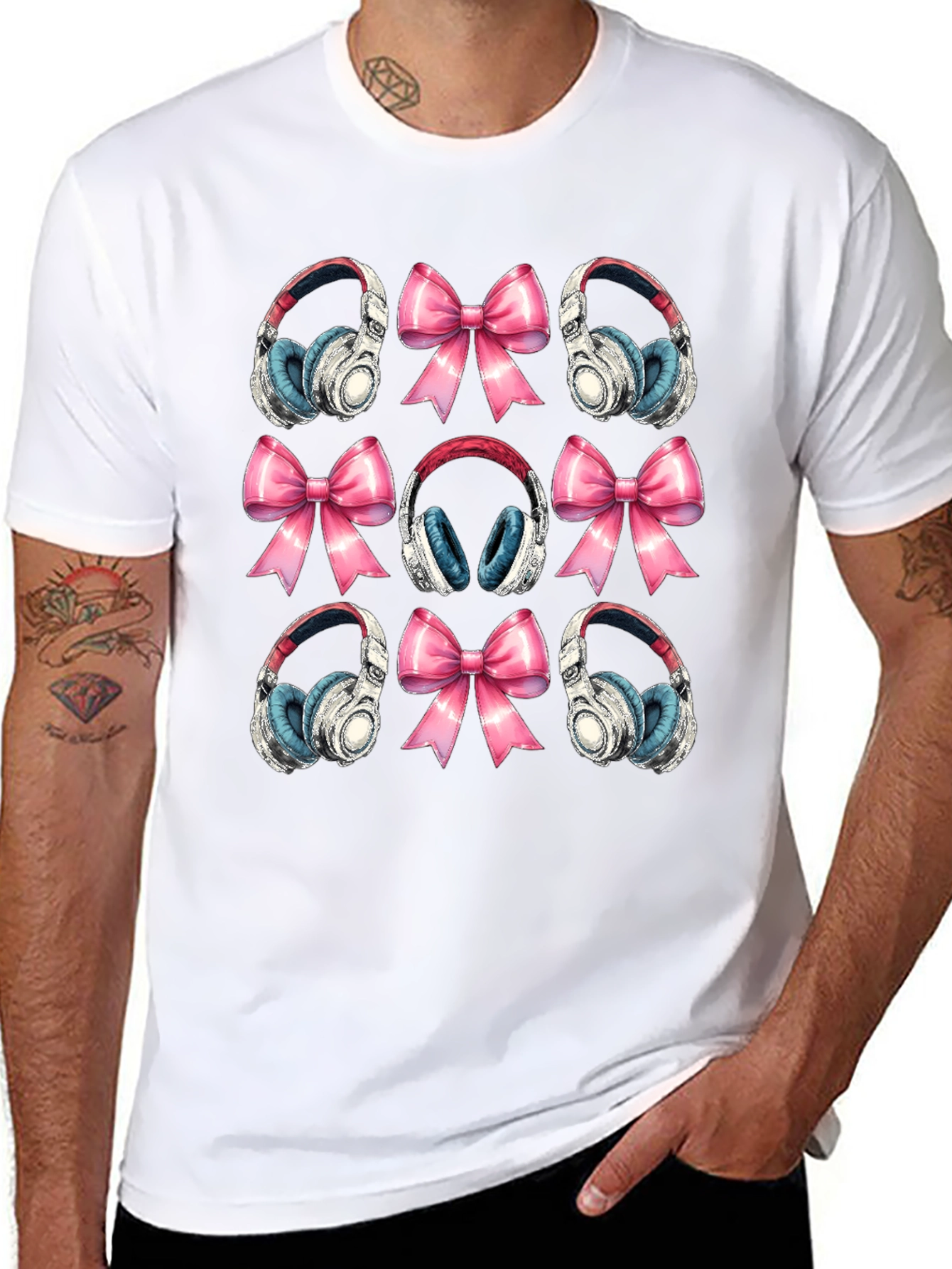 Headphones & Bows Graphic Tee