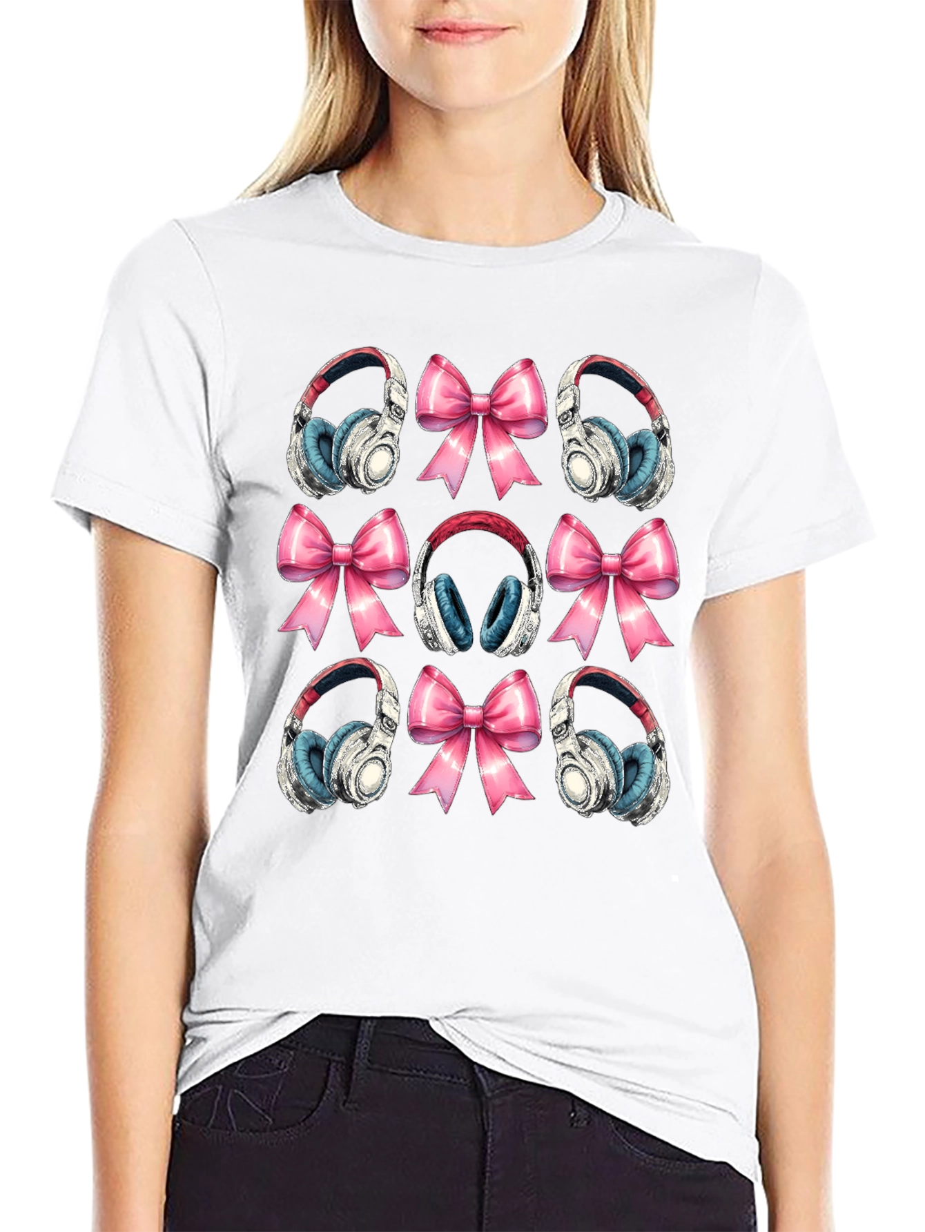 Headphones & Bows Graphic Tee