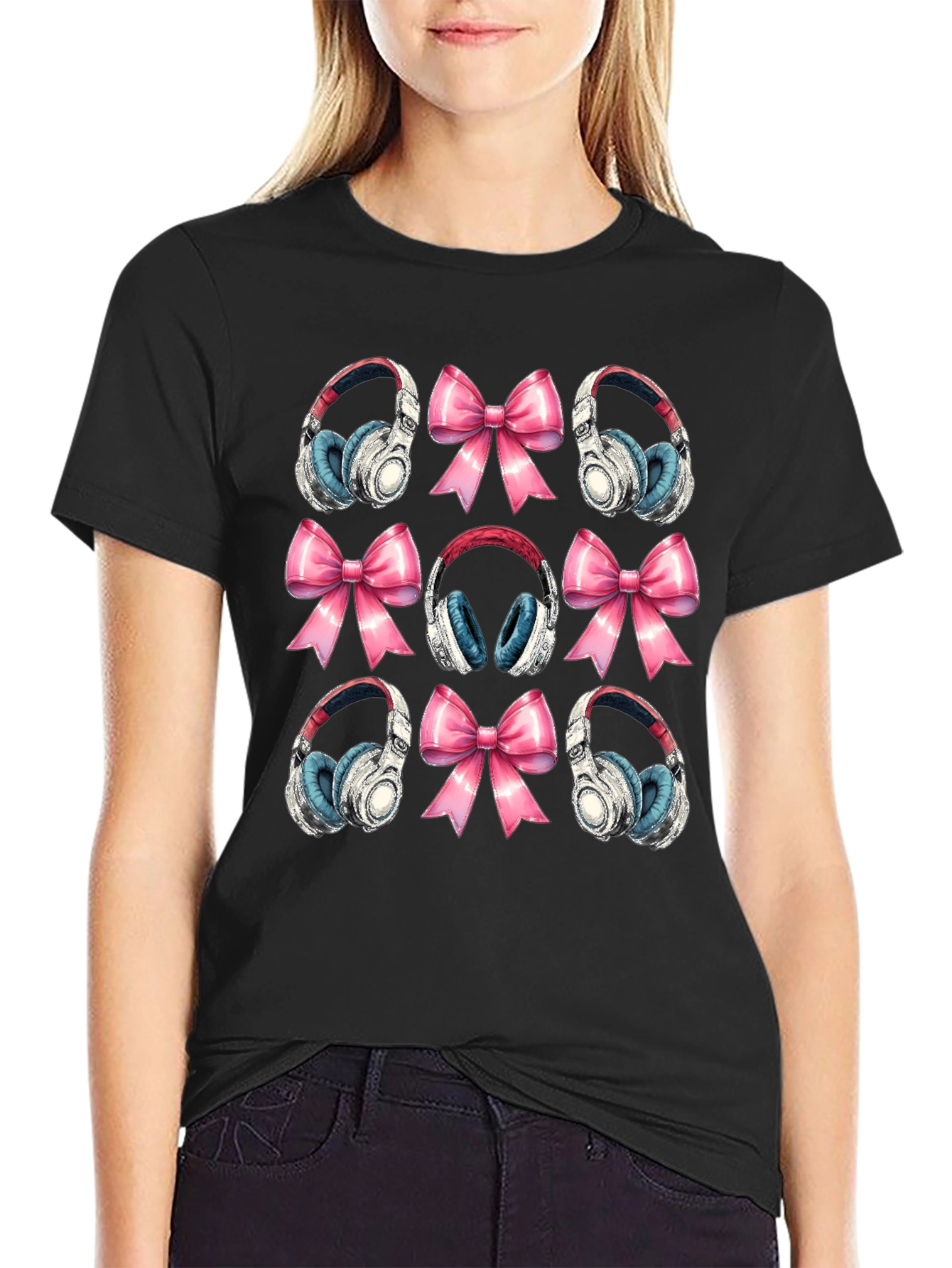 Headphones & Bows Graphic Tee
