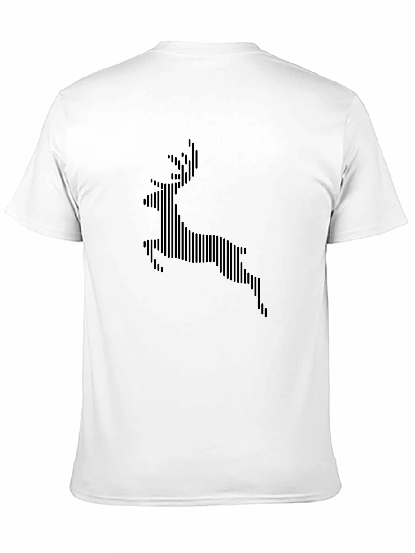 Stripped Deer Graphic Black T-Shirt