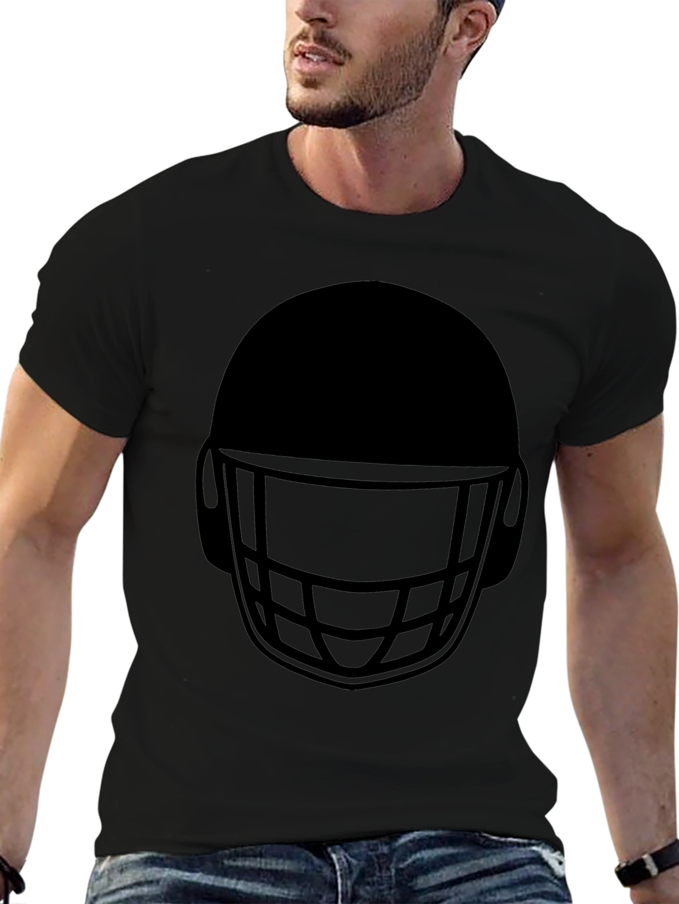 Football Helmet Graphic T-Shirt