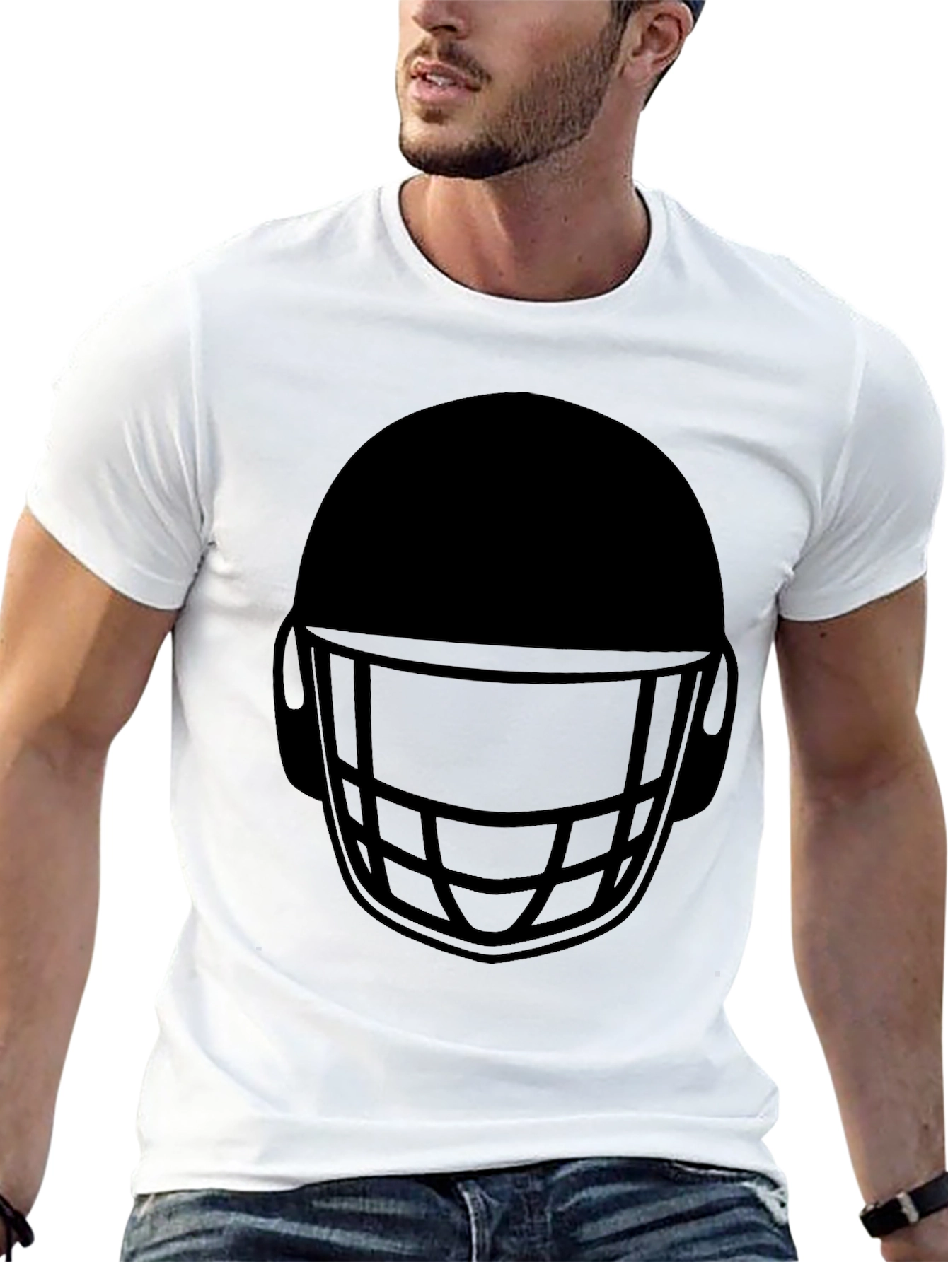 Football Helmet Graphic T-Shirt