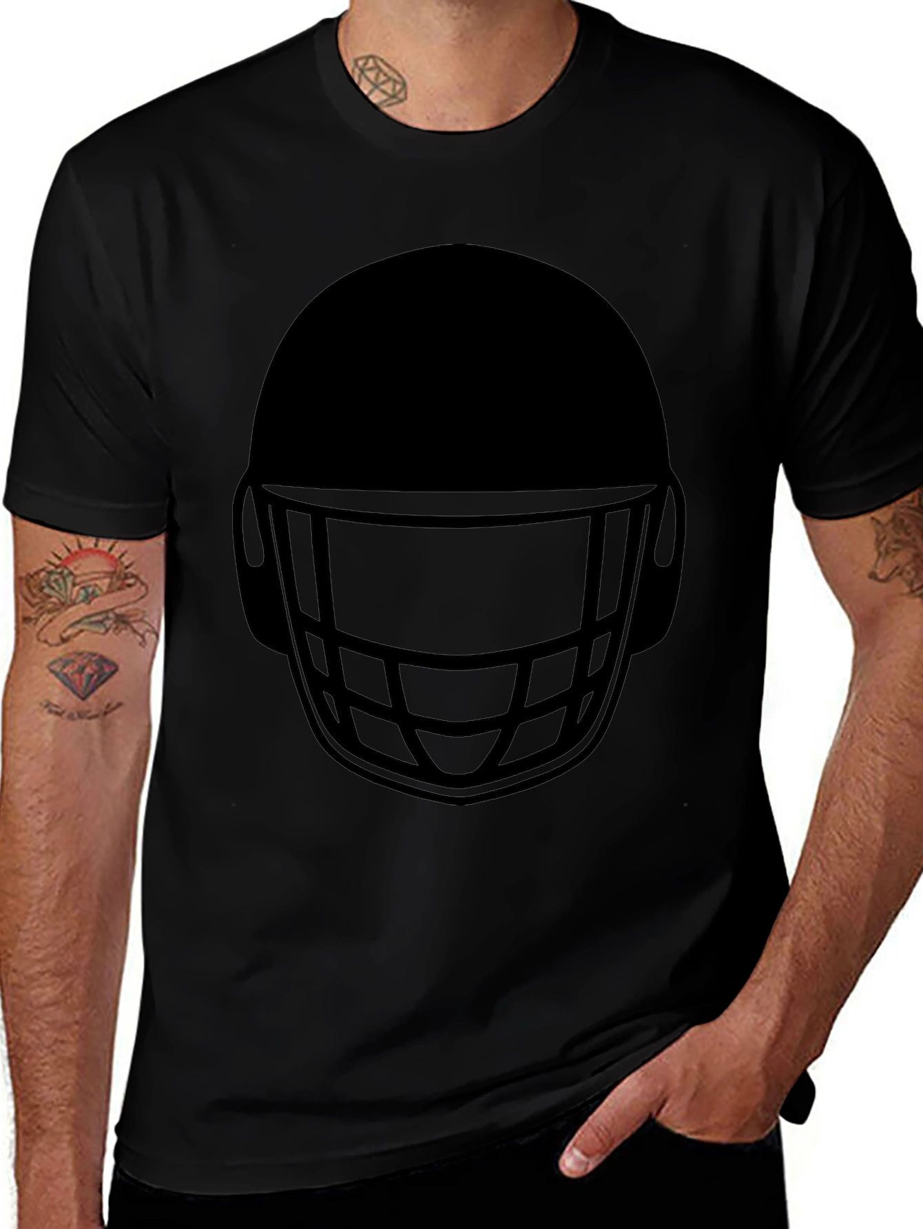 Football Helmet Graphic T-Shirt