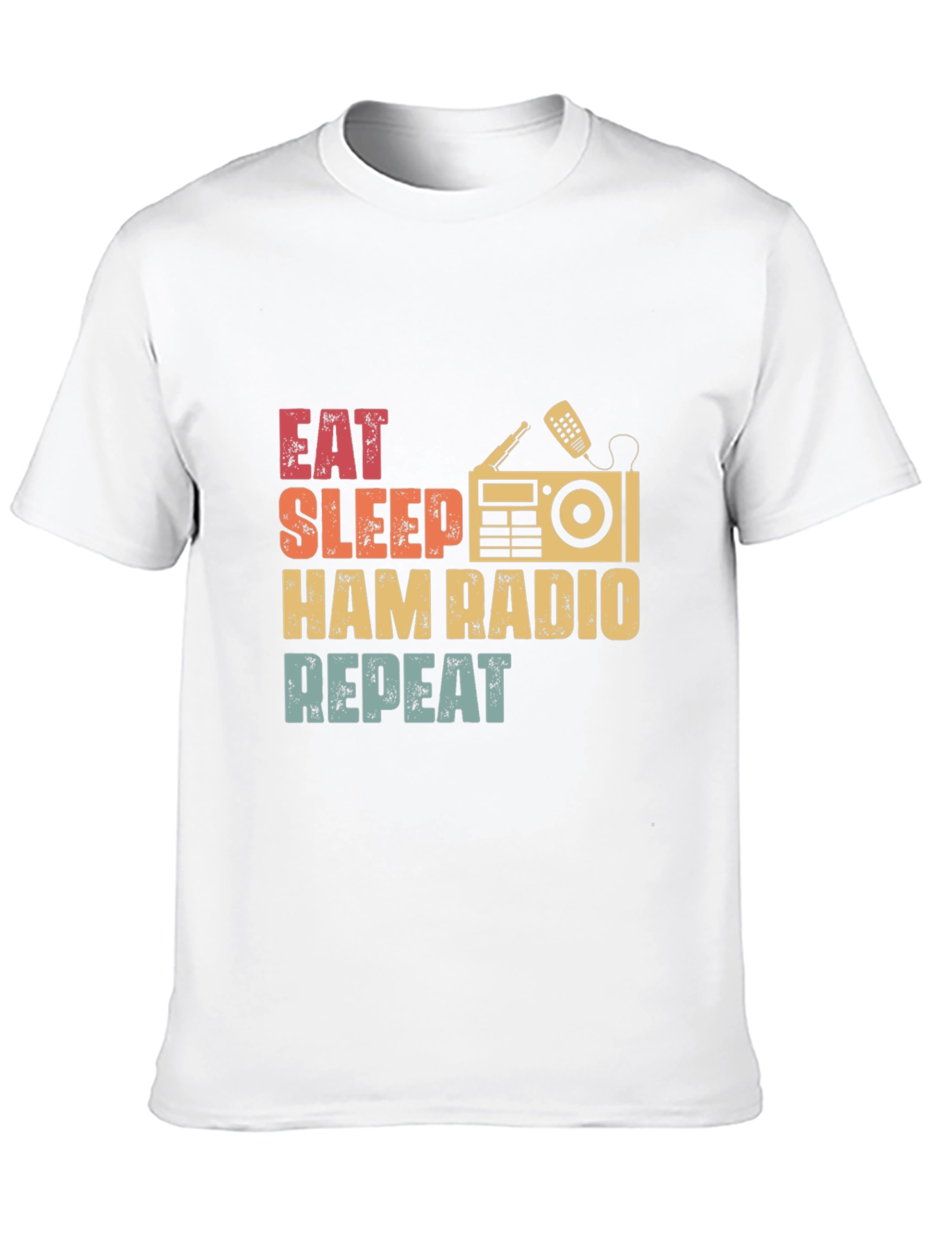 Eat Sleep Ham Radio Repeat Graphic T-Shirt