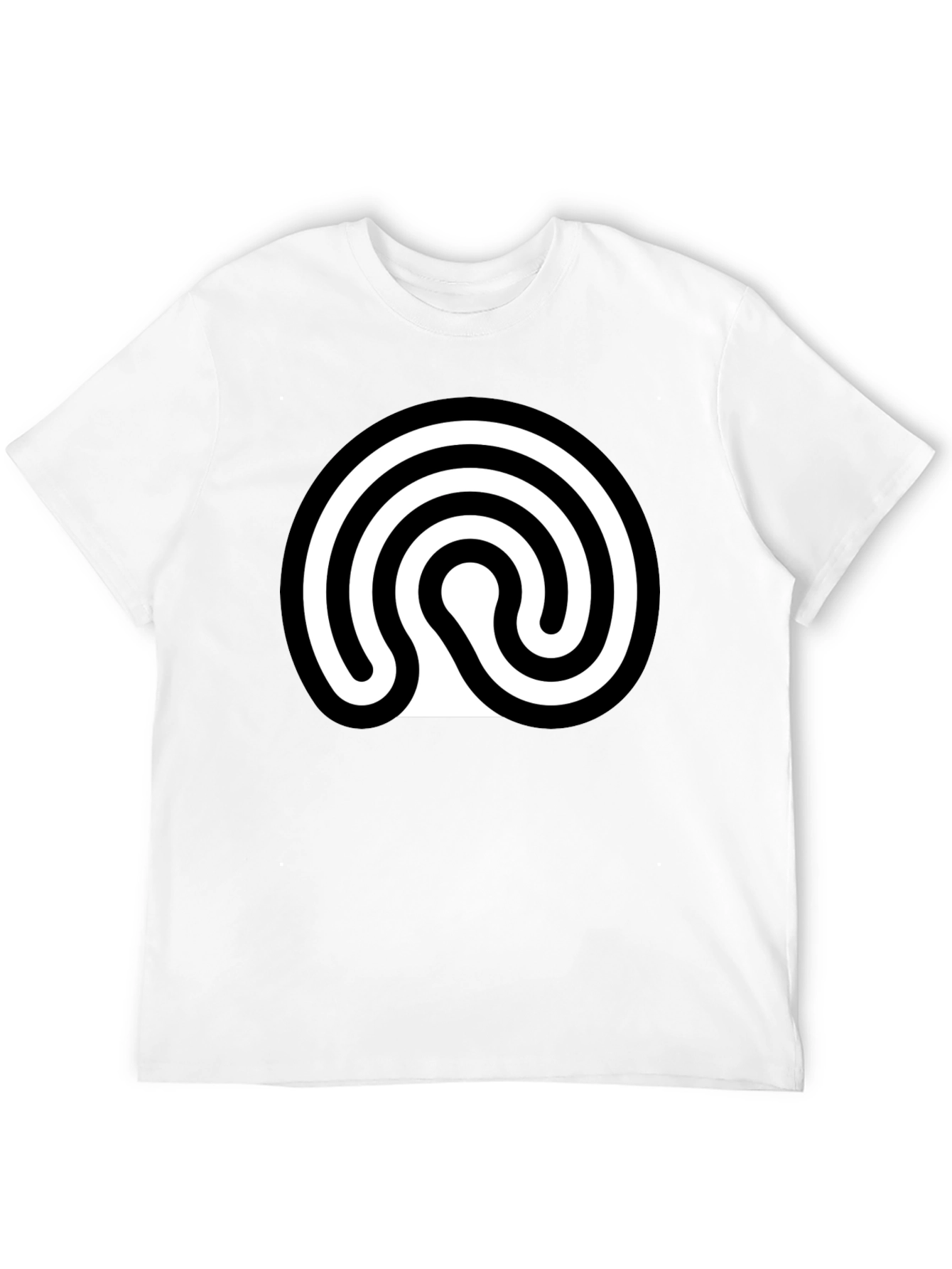 Black T-Shirt with Spiral Symbol