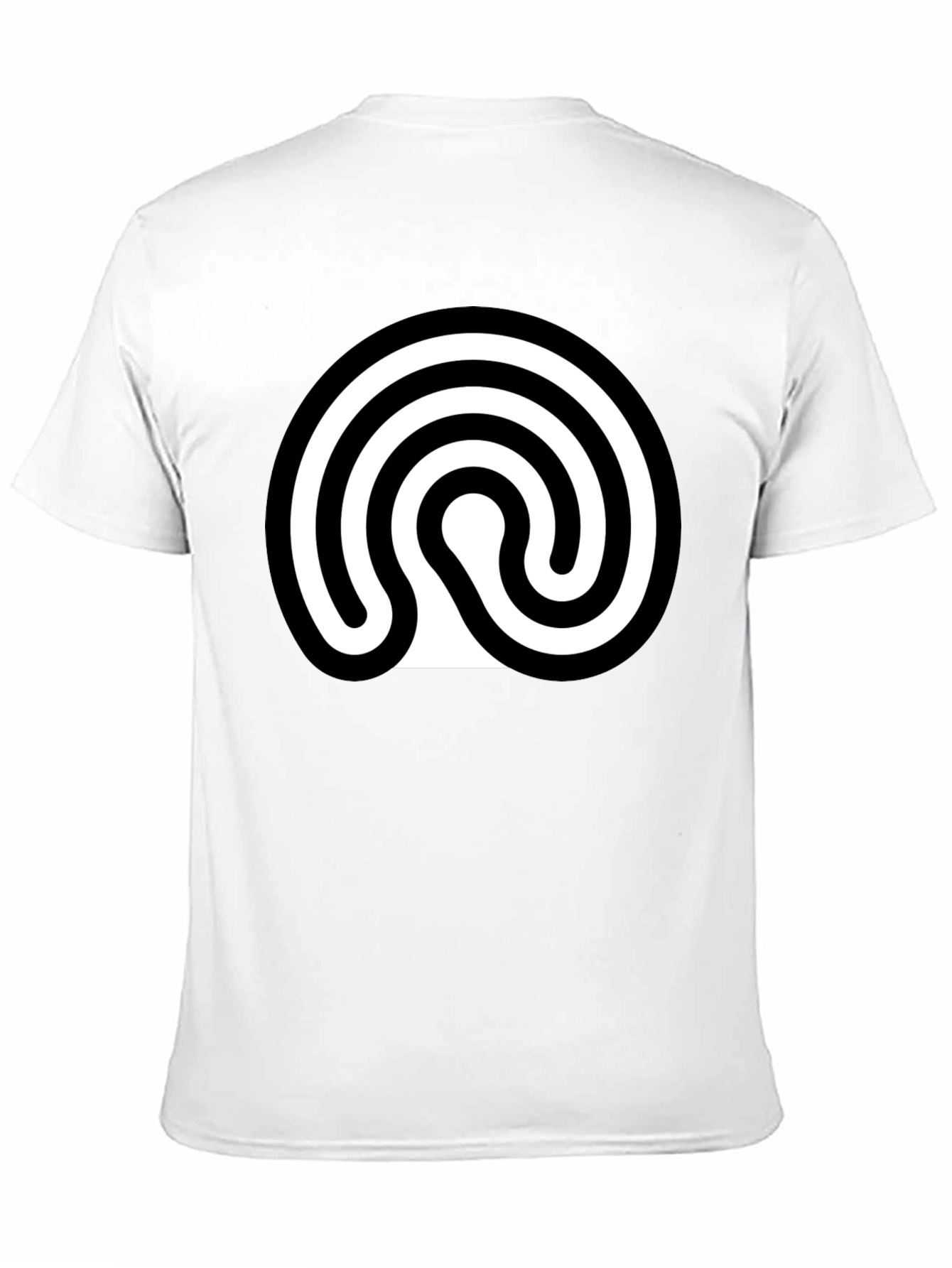 Black T-Shirt with Spiral Symbol
