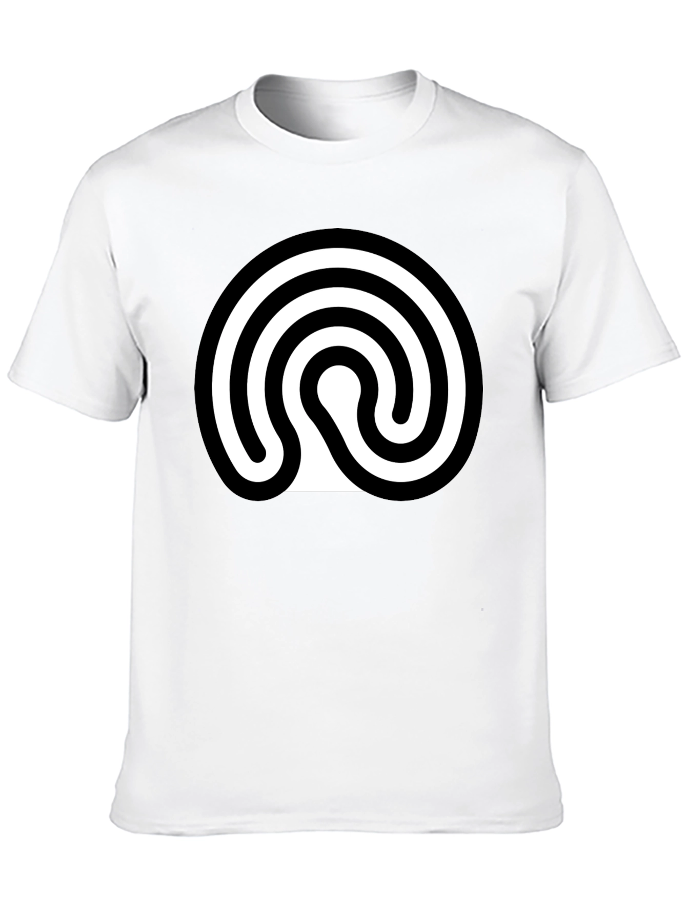 Black T-Shirt with Spiral Symbol