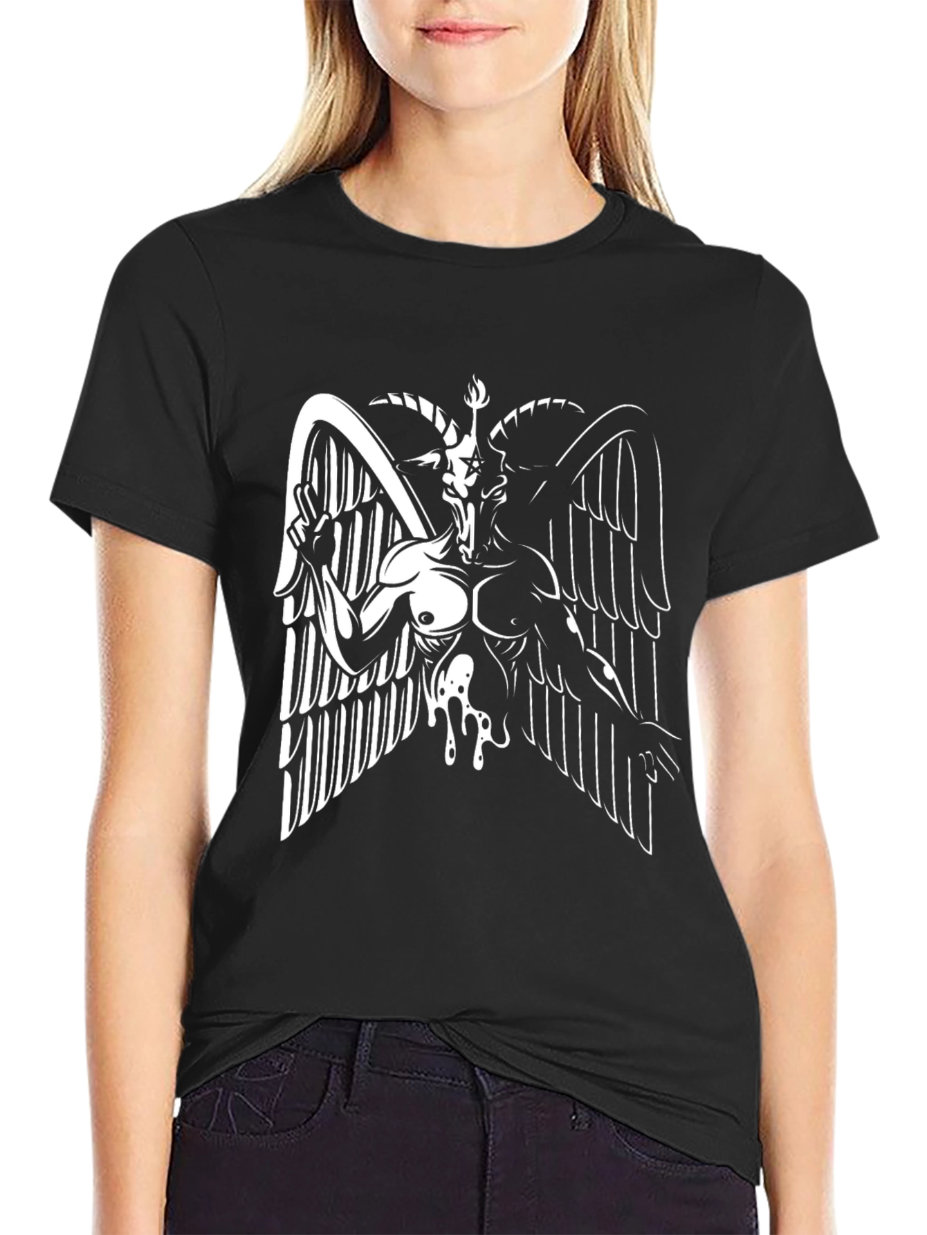 Baphomet Graphic T-Shirt - Black Tee