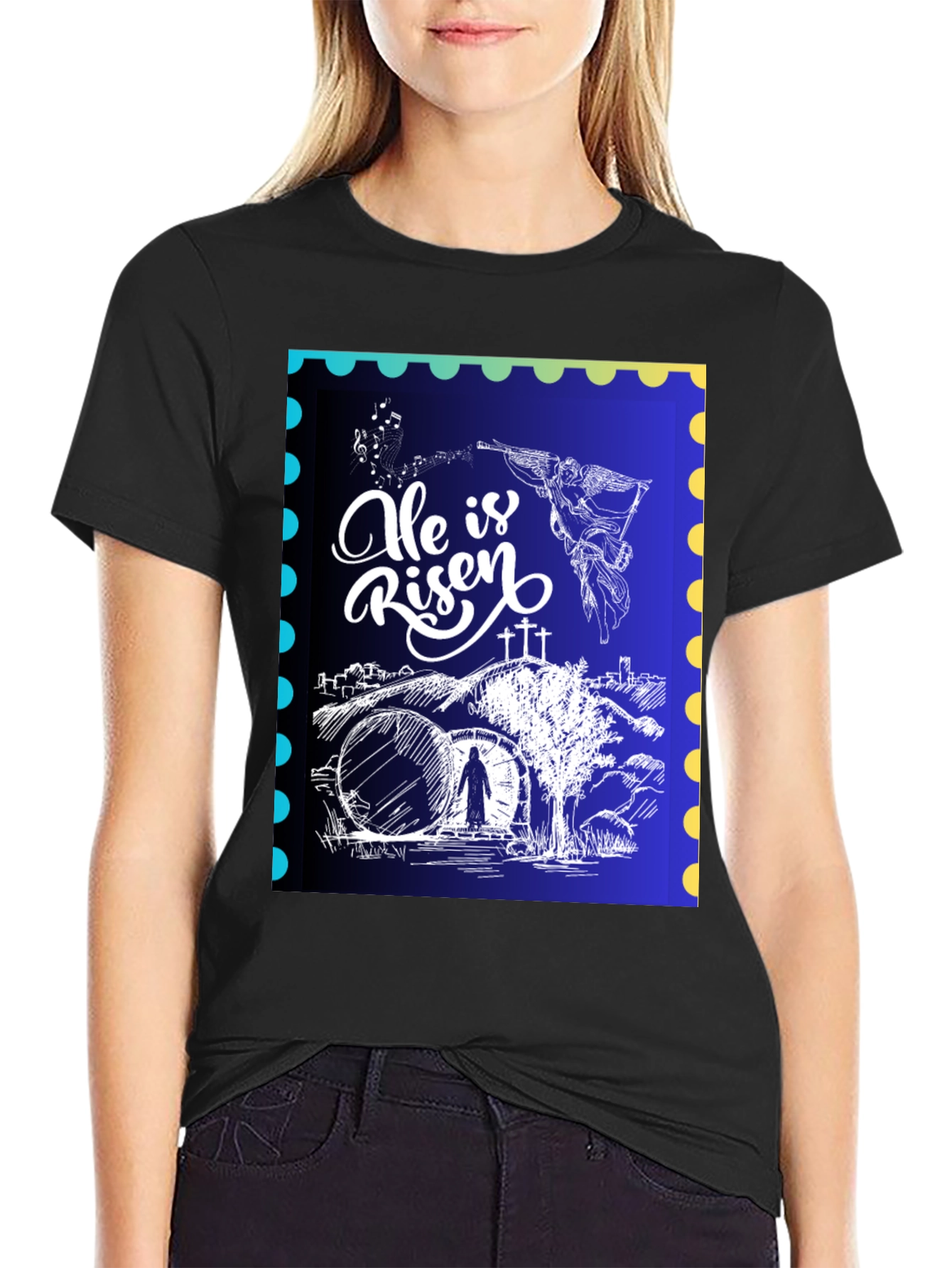 He is Risen Christian T-Shirt Easter Sunday