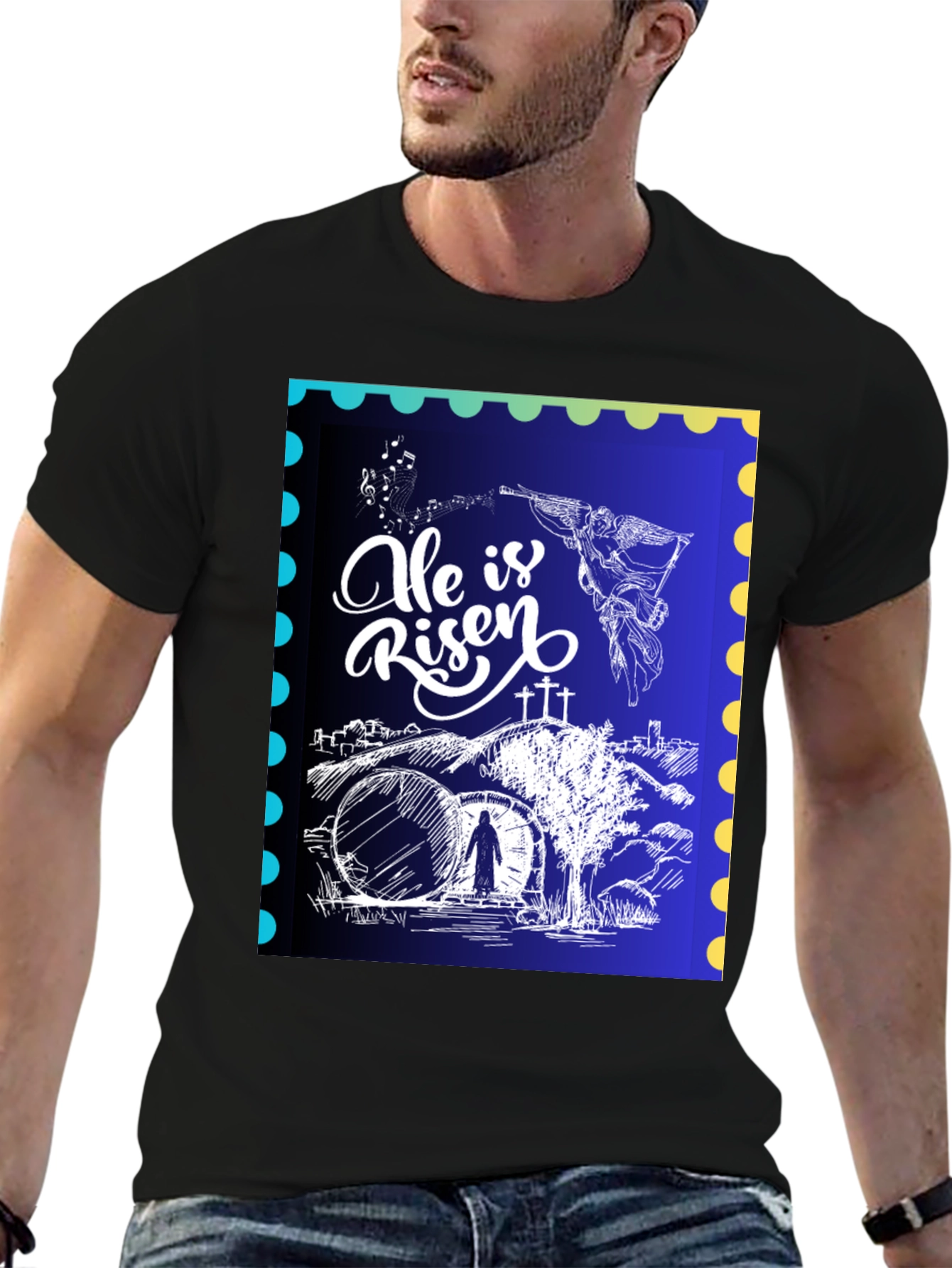 He is Risen Christian T-Shirt Easter Sunday