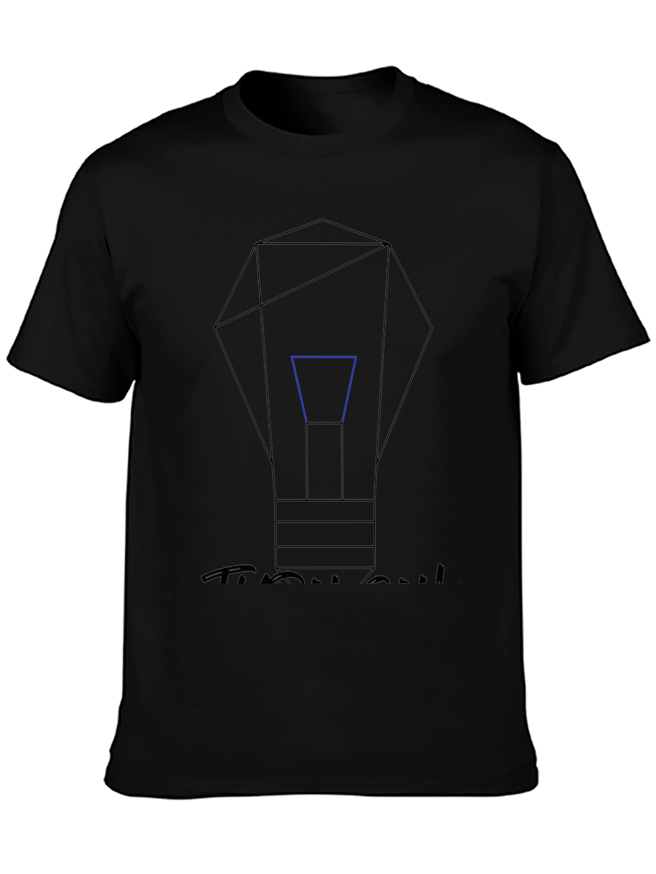 Geometric Lightbulb Graphic T-Shirt