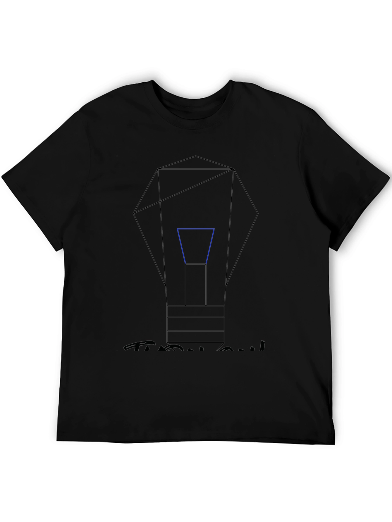 Geometric Lightbulb Graphic T-Shirt