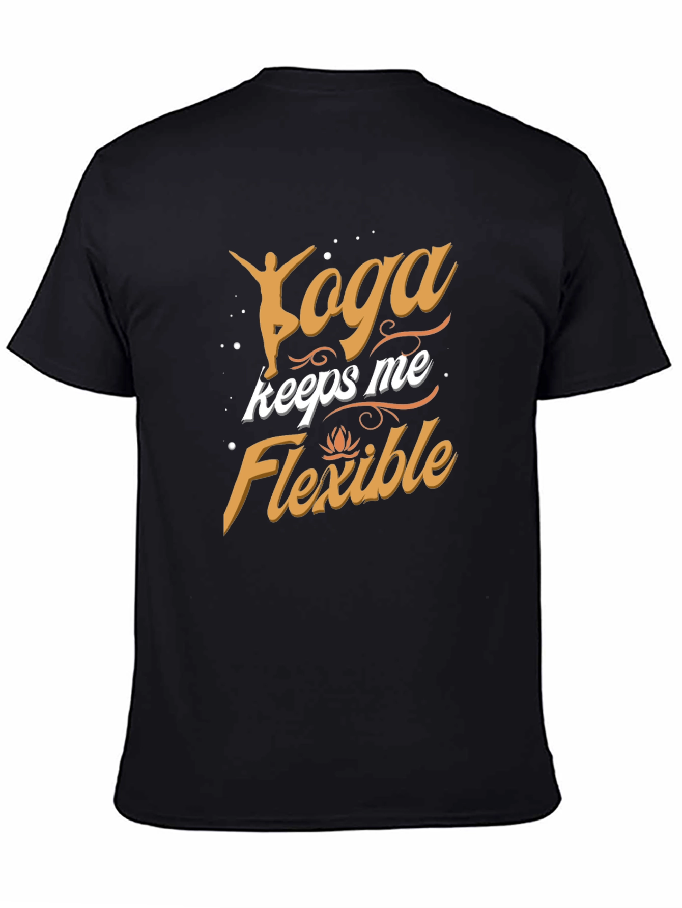 Yoga Keeps Me Flexible Mens Black T-Shirt