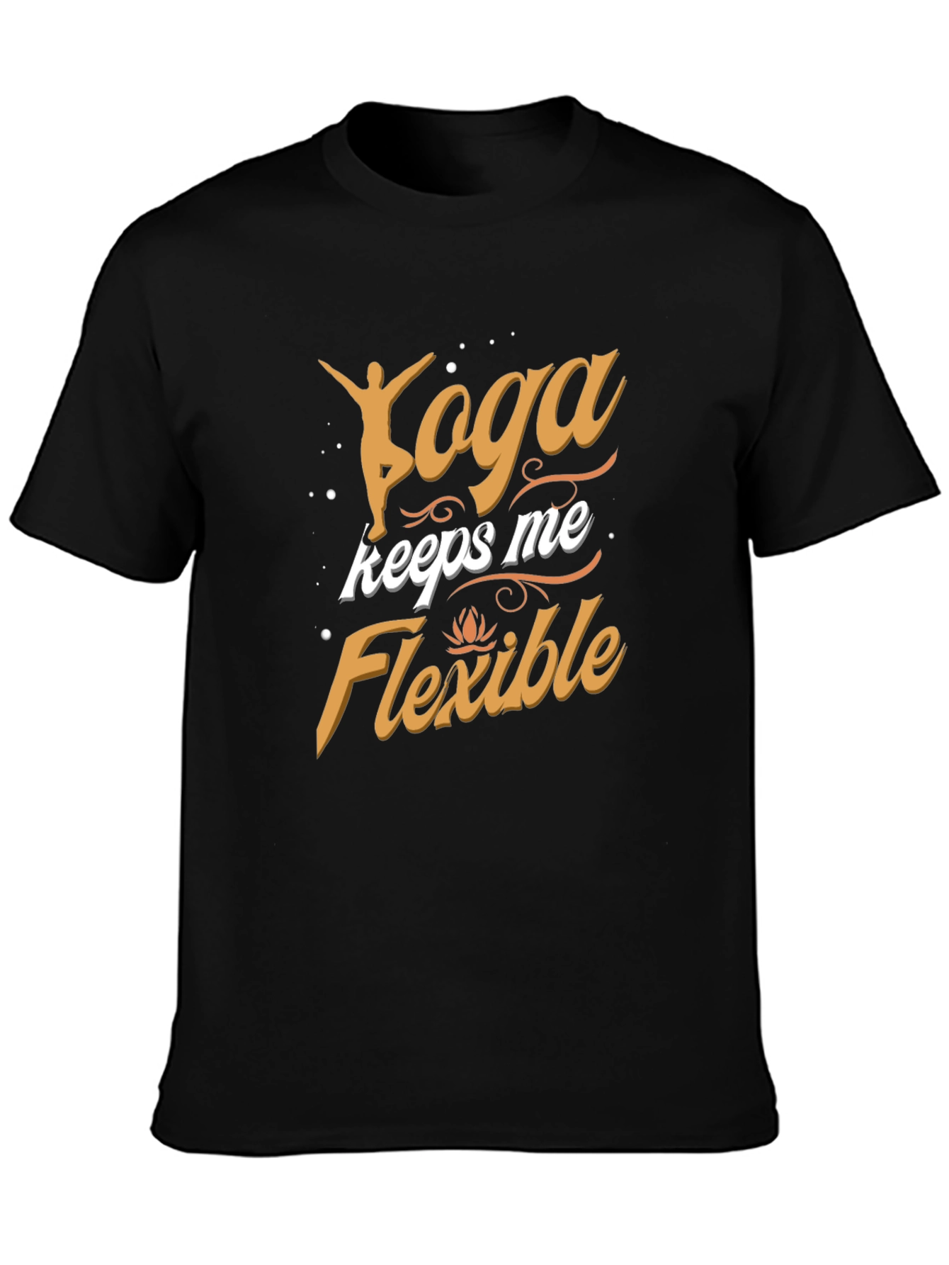 Yoga Keeps Me Flexible Mens Black T-Shirt