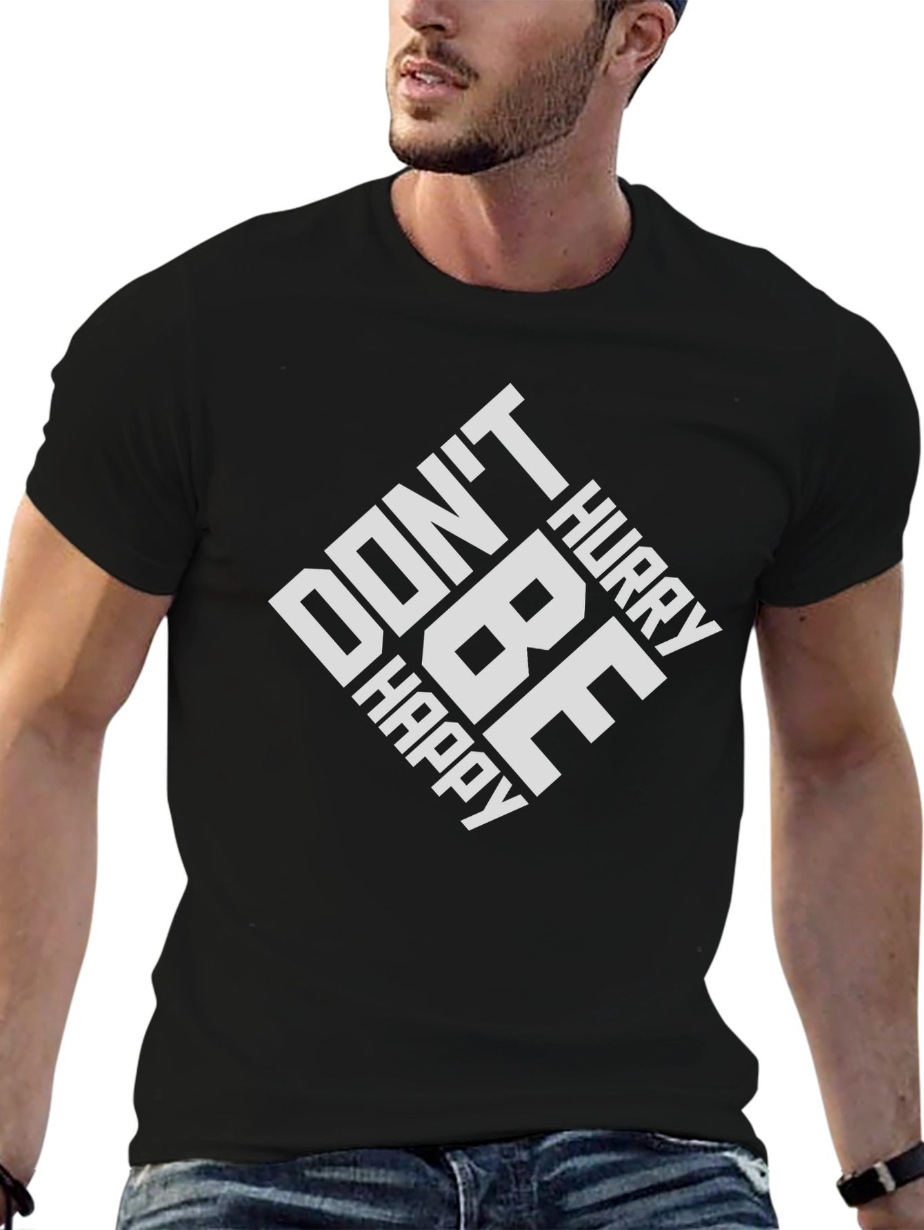 Dont Hurry Be Happy Graphic Tee - Relaxed Fit