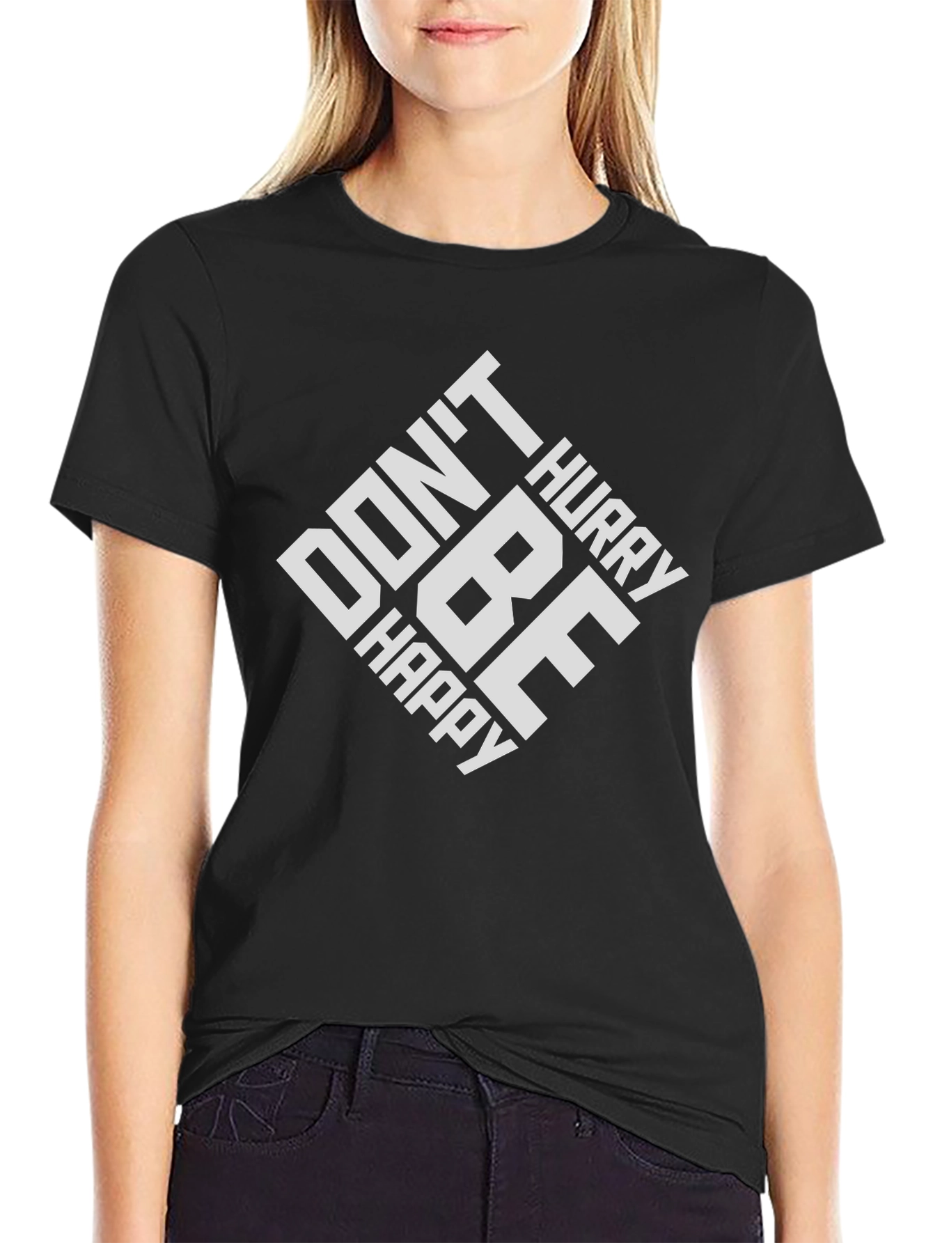 Dont Hurry Be Happy Graphic Tee - Relaxed Fit