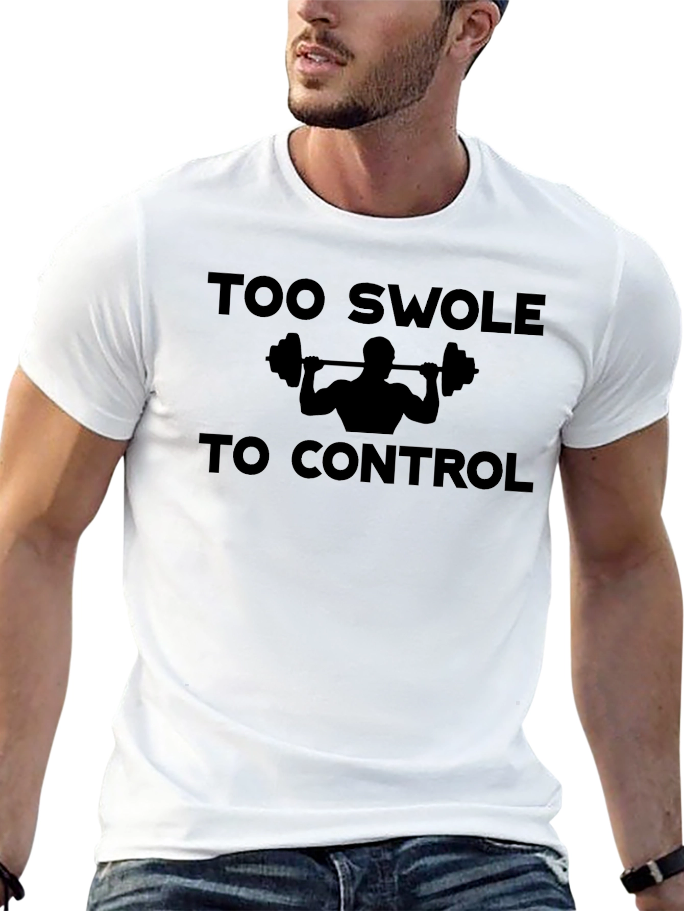 Too Swole To Control Funny Gym Workout T-Shirt