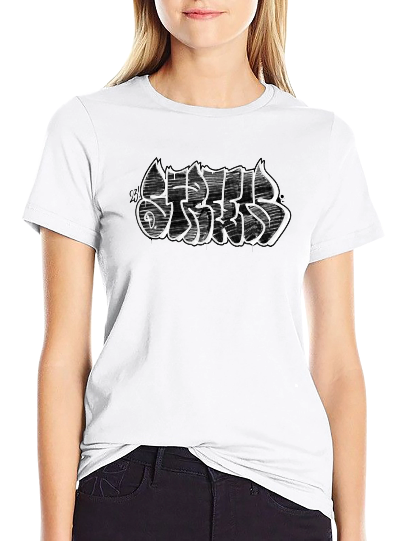 Graffiti Script Black T-Shirt - Street Style