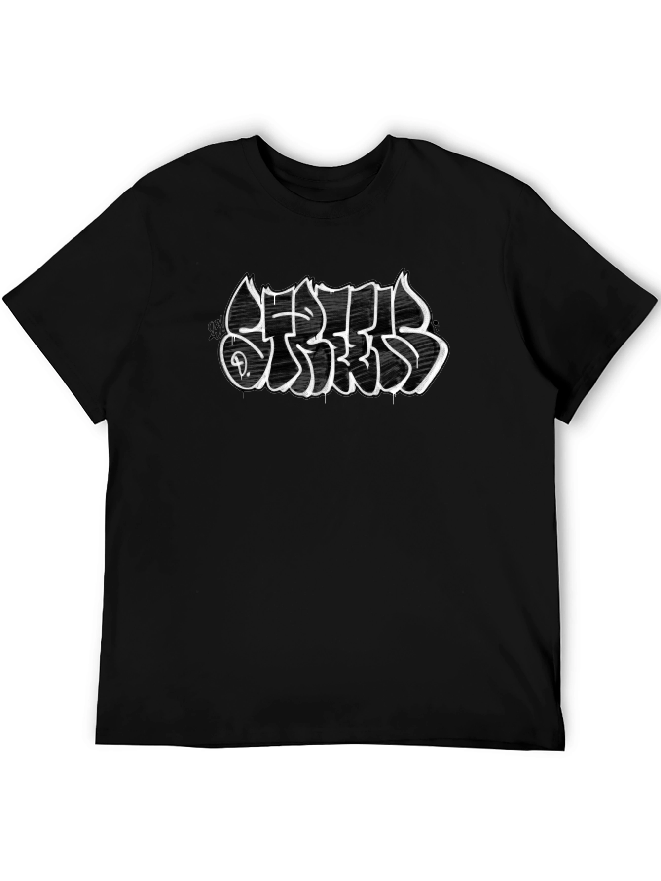 Graffiti Script Black T-Shirt - Street Style