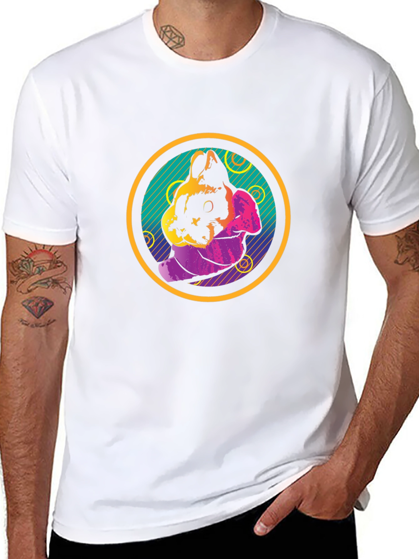 Retro Rabbit Graphic T-Shirt