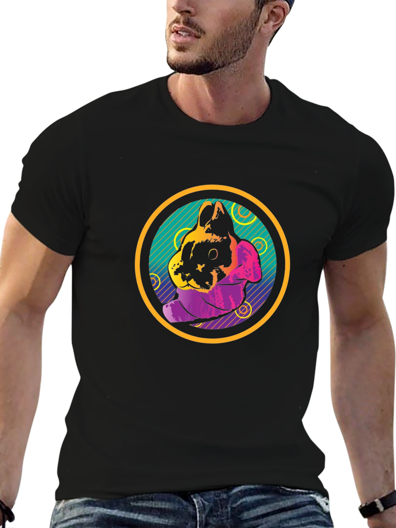 Retro Rabbit Graphic T-Shirt