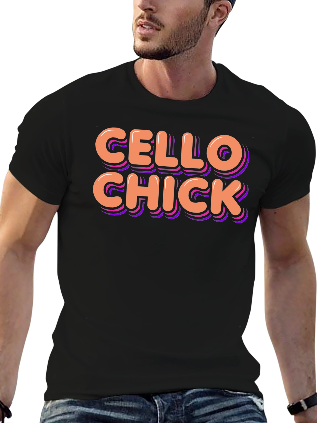 Cello Chick Graphic T-Shirt - Music Lover Tee