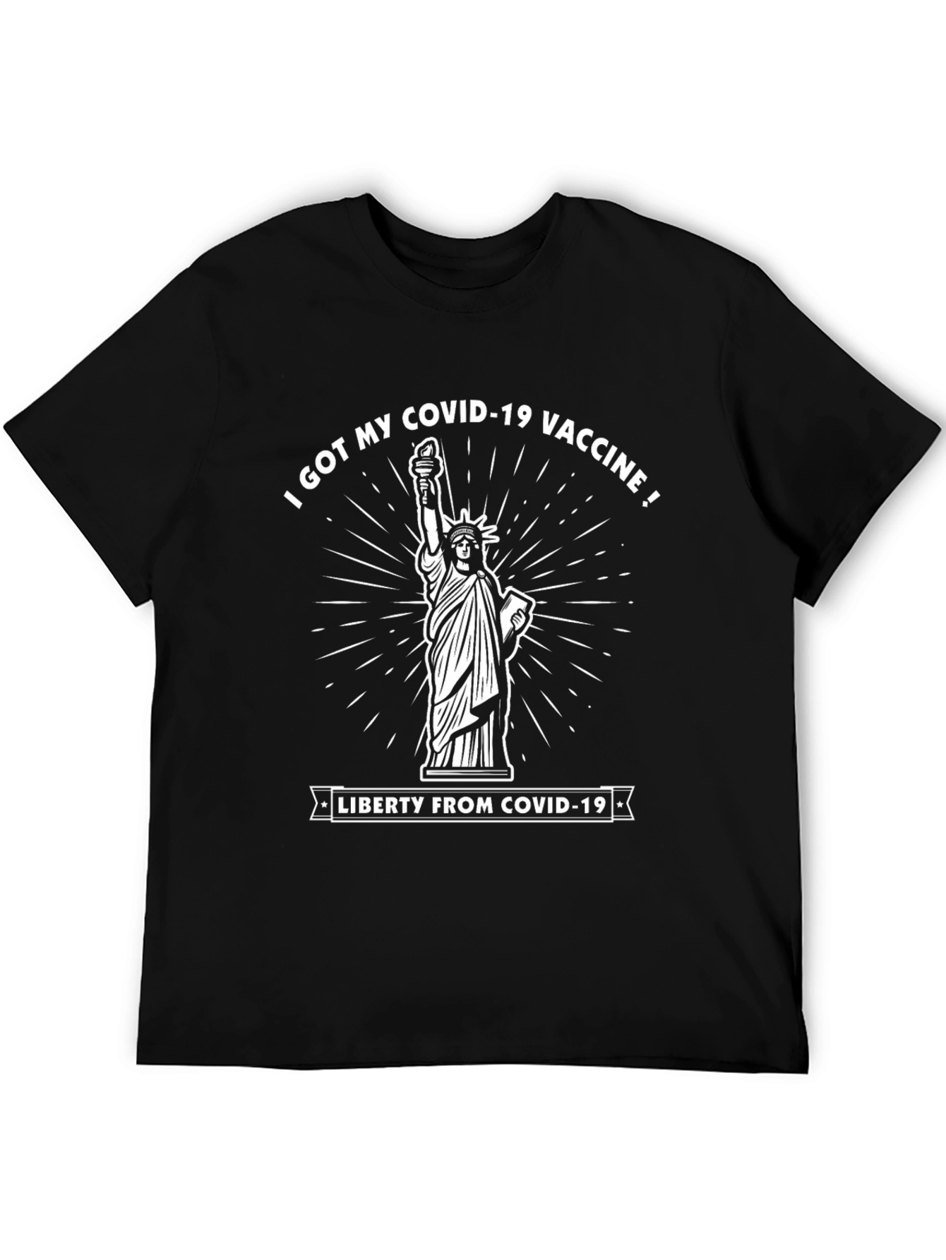 COVID-19 Vaccine Statue of Liberty Graphic T-Shirt