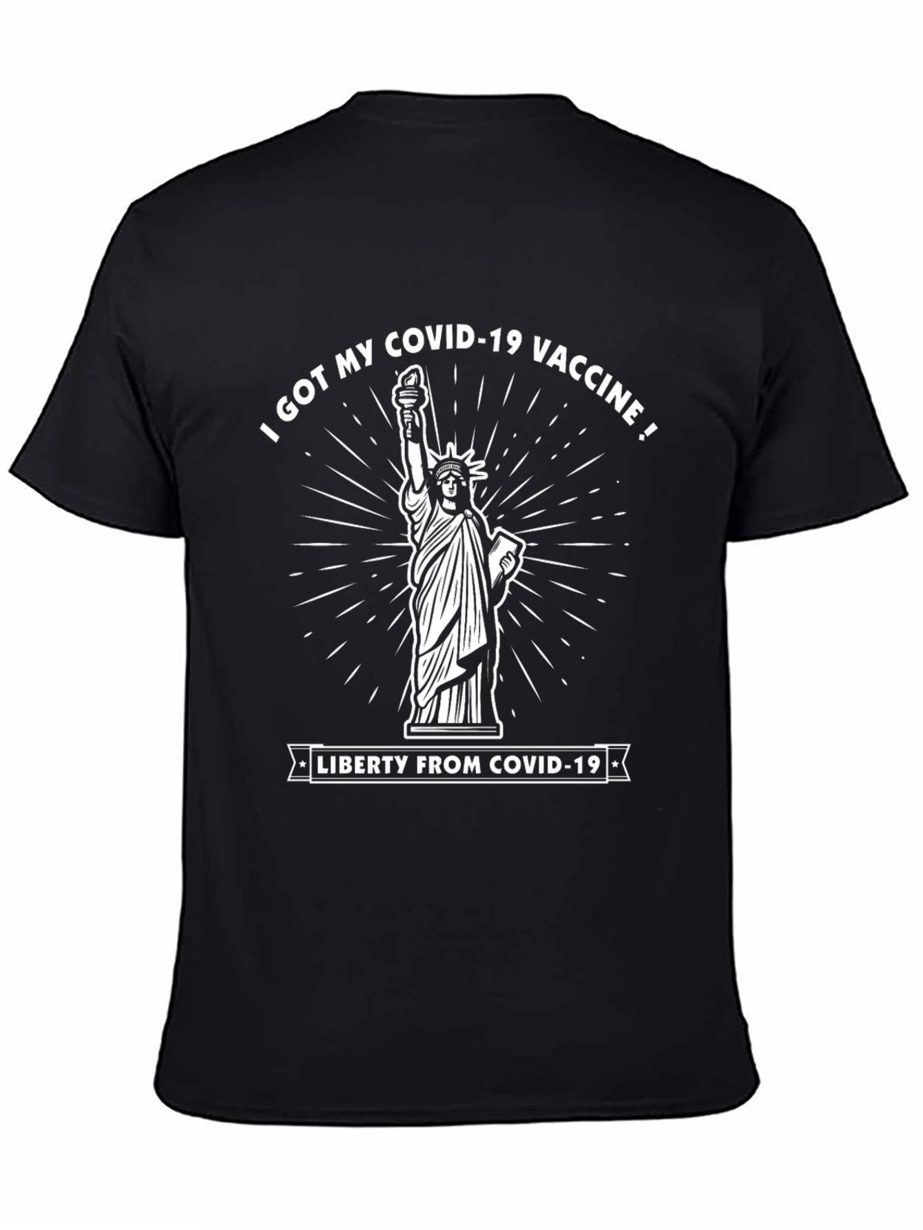 COVID-19 Vaccine Statue of Liberty Graphic T-Shirt