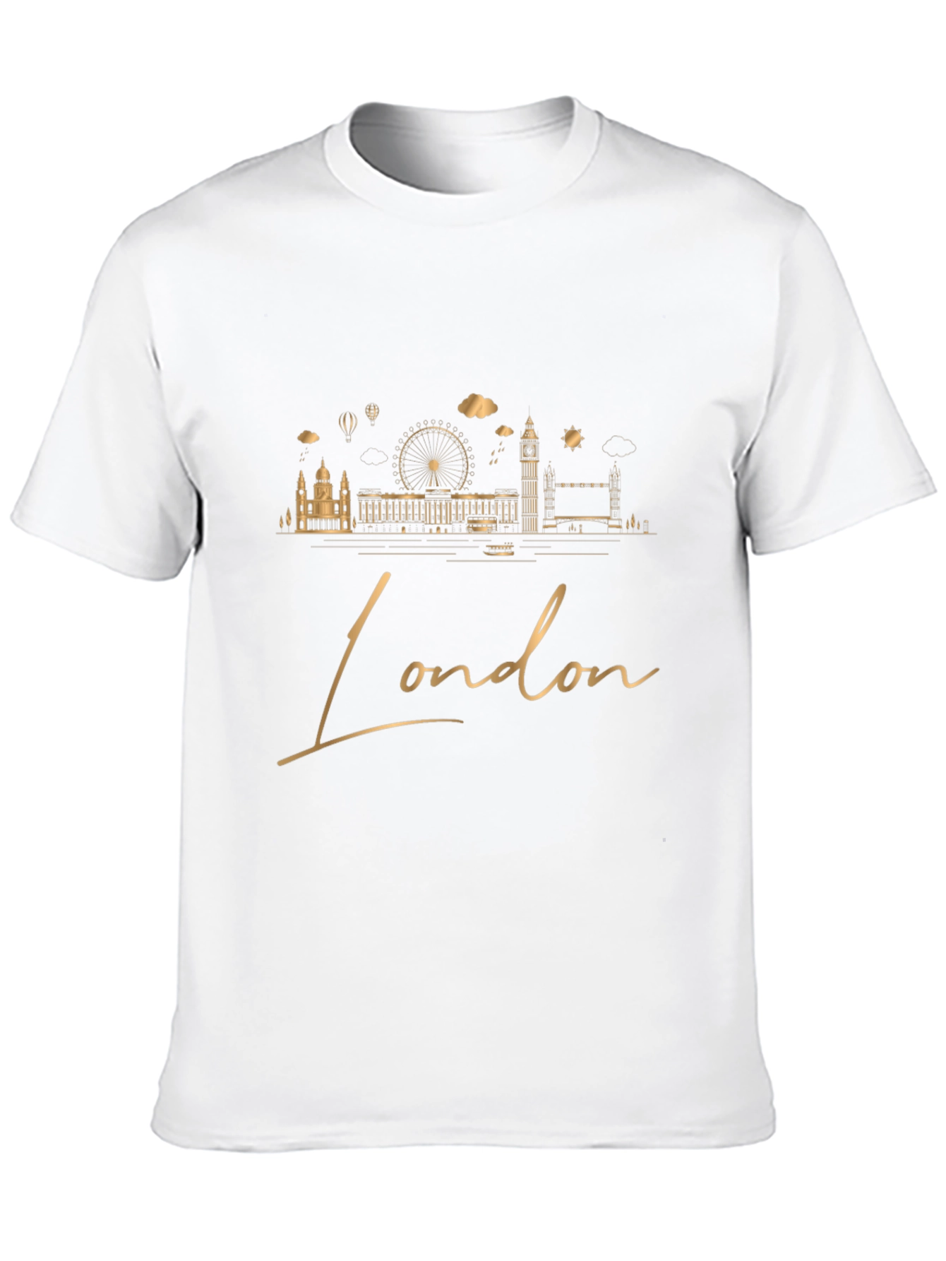 London Skyline Graphic Tee - Stylish Black T-Shirt