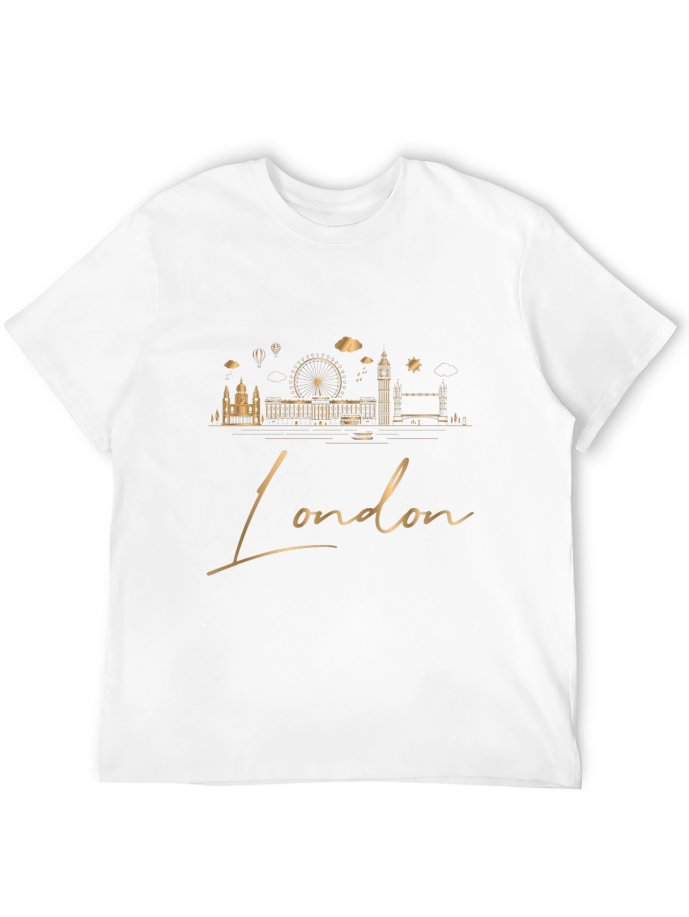 London Skyline Graphic Tee - Stylish Black T-Shirt