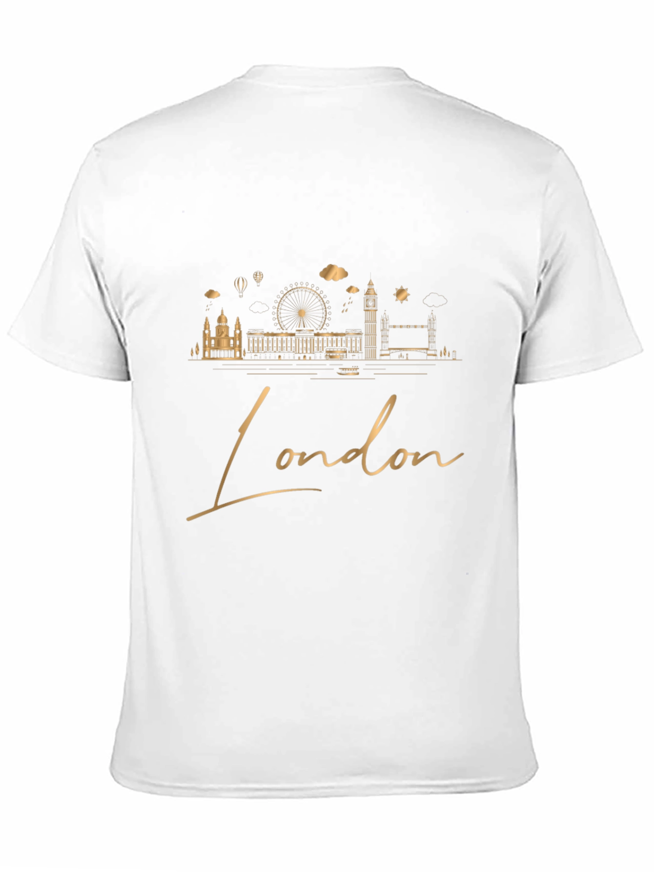 London Skyline Graphic Tee - Stylish Black T-Shirt