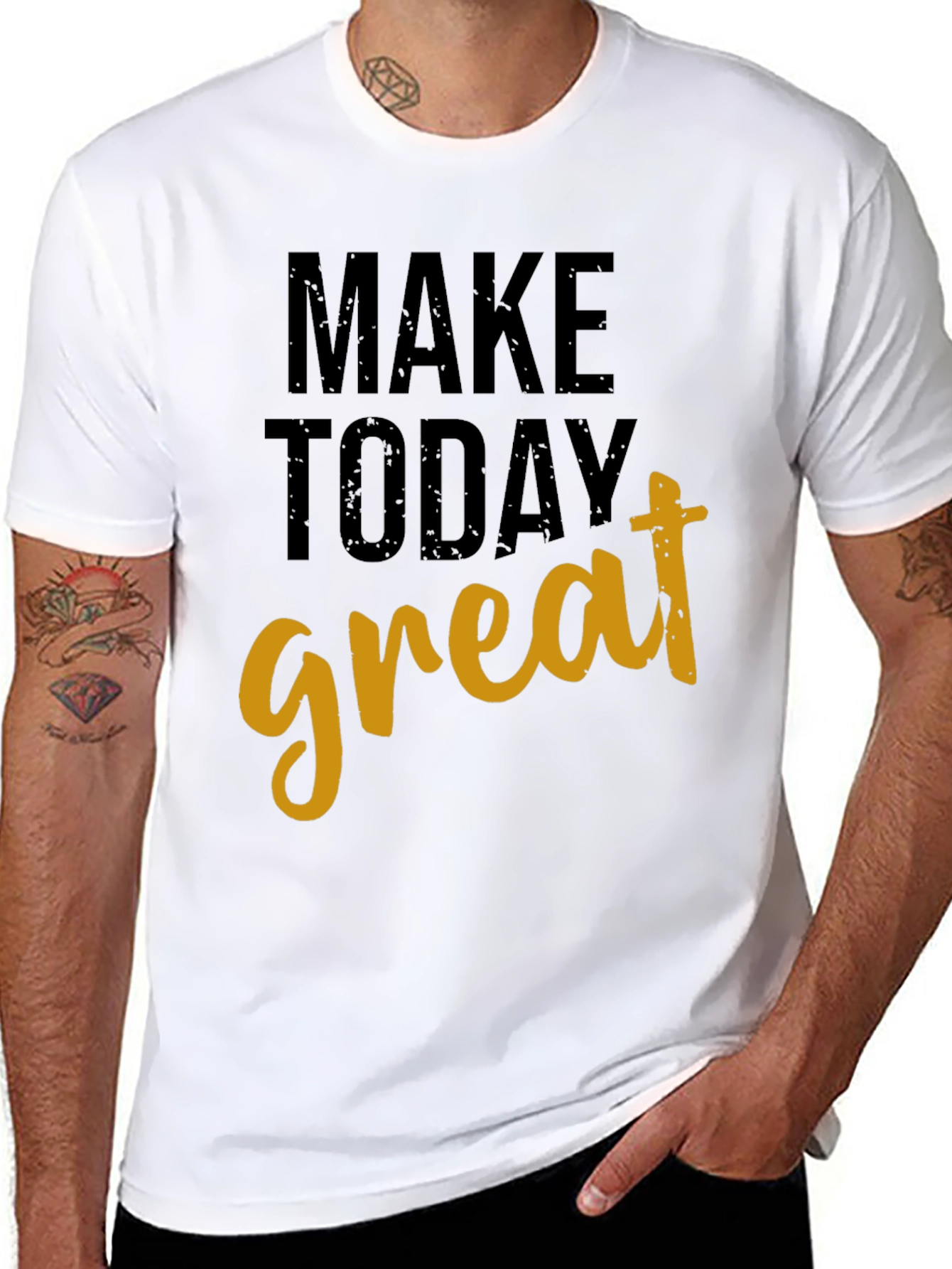 Motivational Make Today Great Black T-Shirt