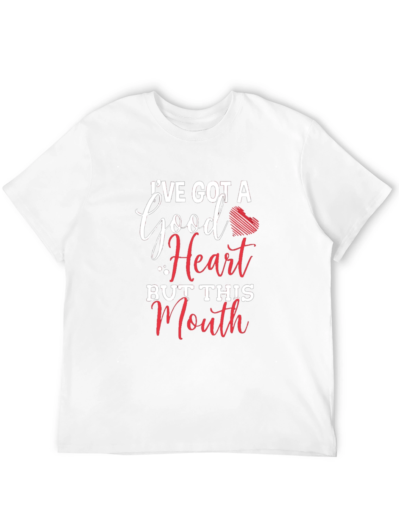 Funny Graphic T-Shirt: Good Heart Sassy Mouth