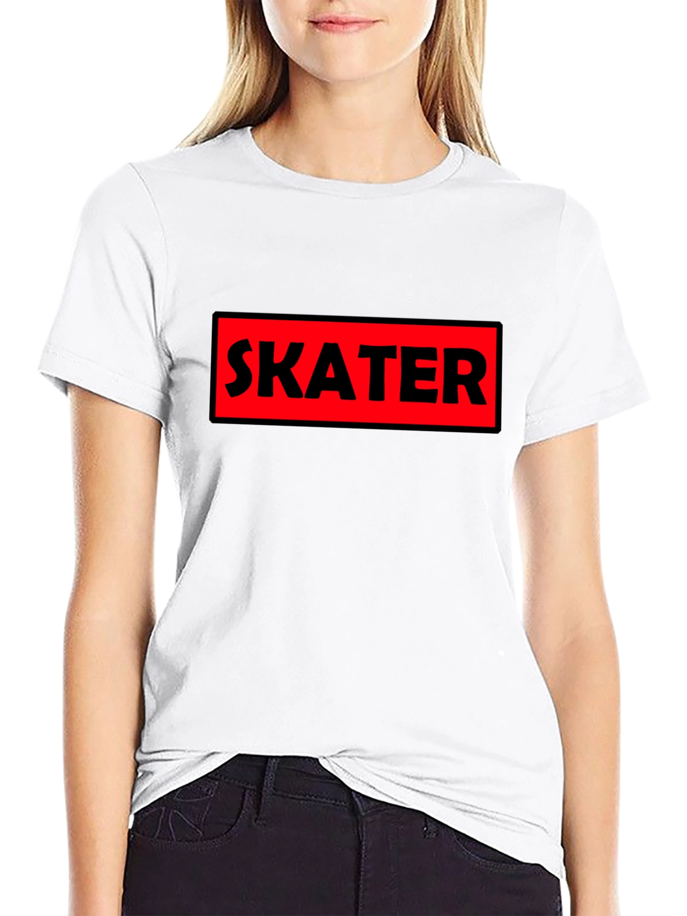 Skater Graphic Tee - Bold Red Box Design