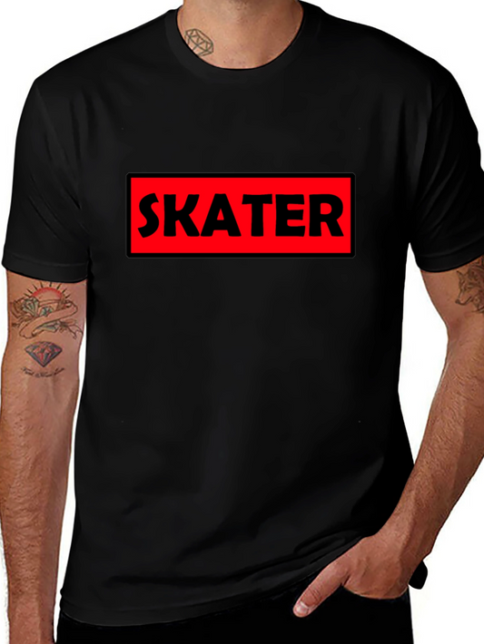 Skater Graphic Tee - Bold Red Box Design