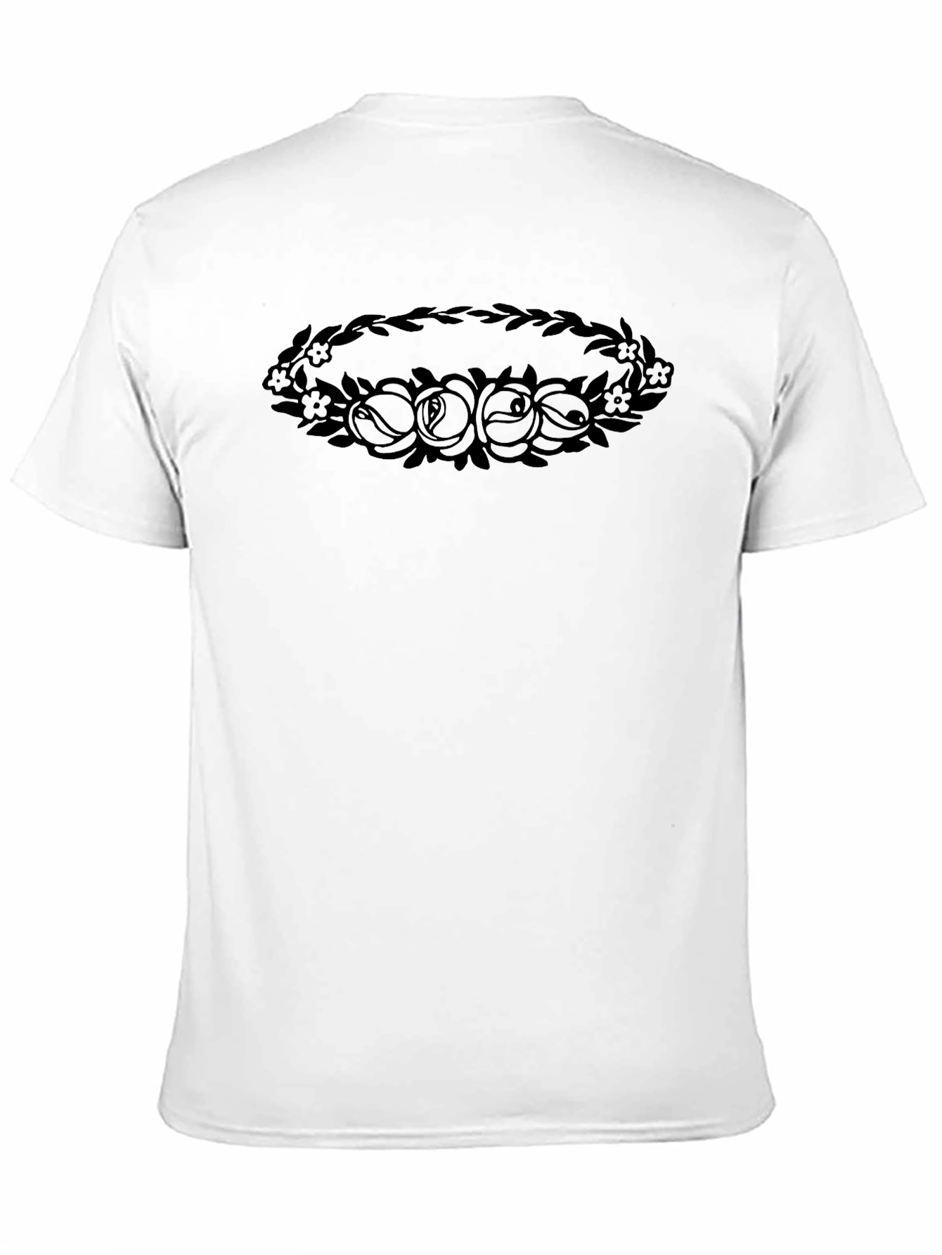Floral Wreath Graphic T-Shirt - Mens Black Tee