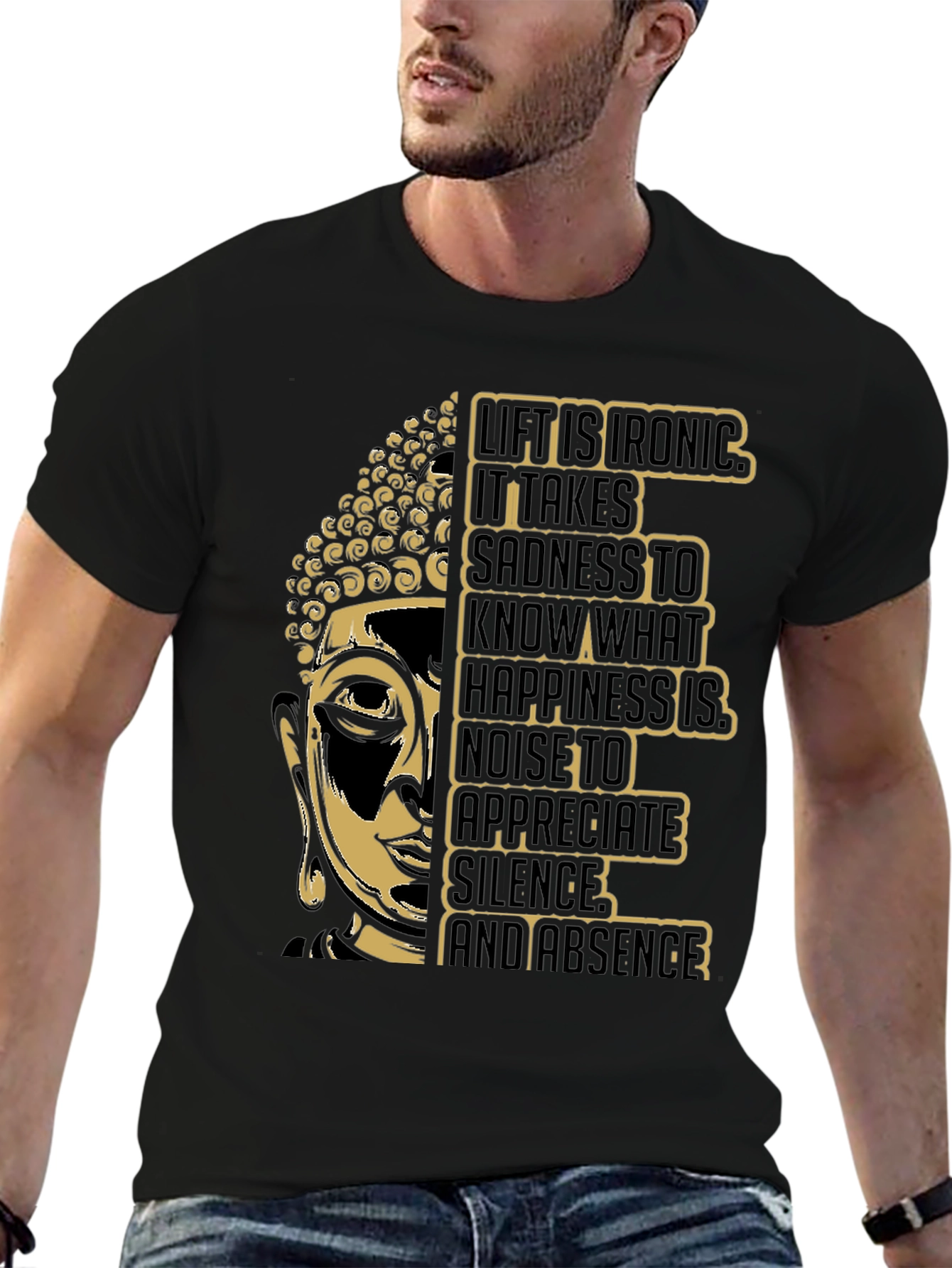 Buddha Wisdom T-Shirt: Life is Ironic Graphic Tee