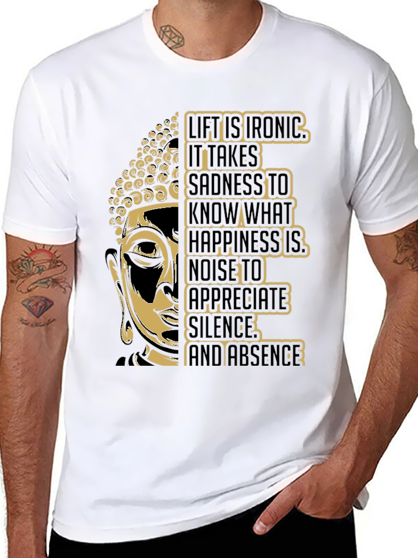 Buddha Wisdom T-Shirt: Life is Ironic Graphic Tee