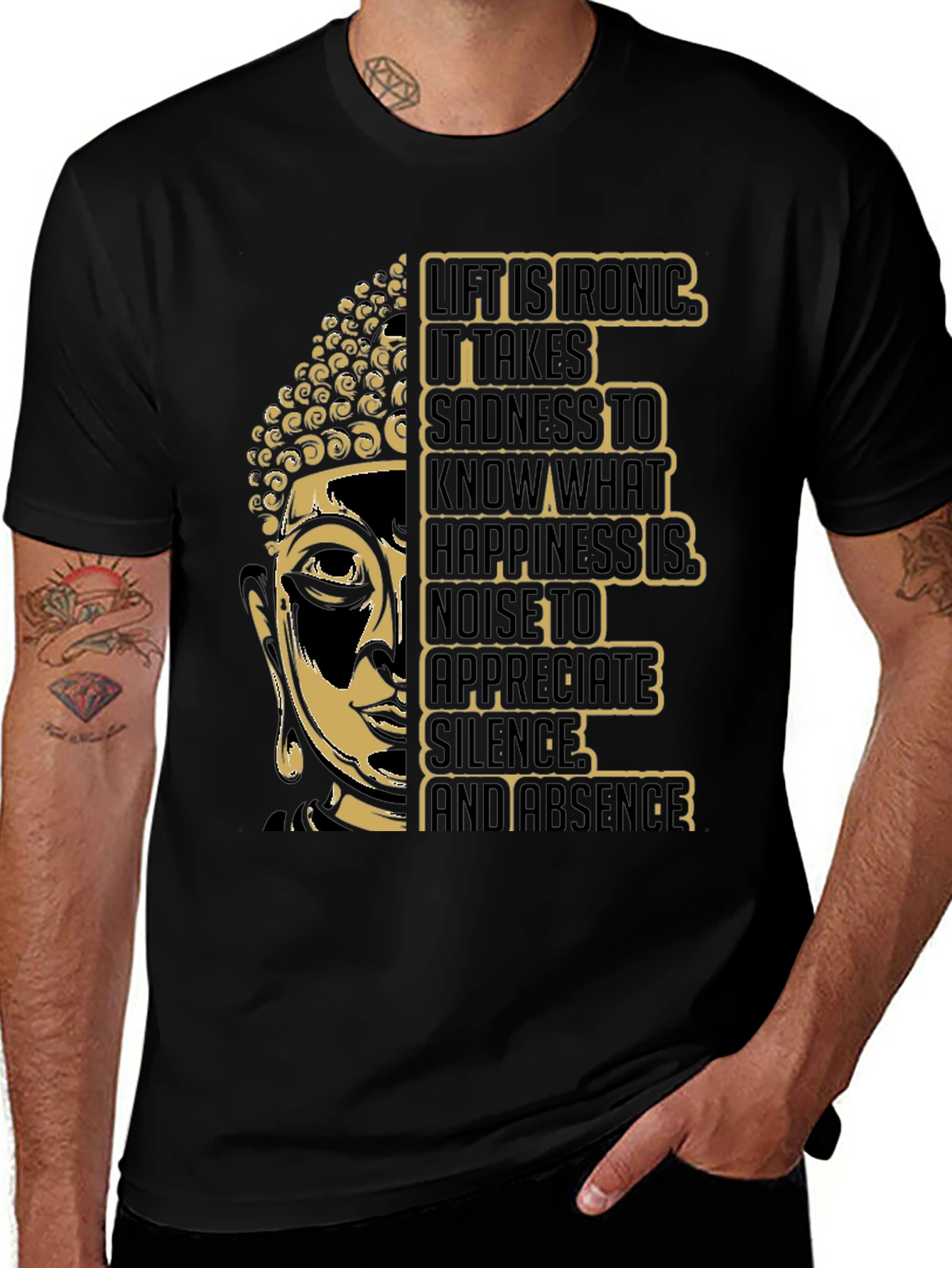Buddha Wisdom T-Shirt: Life is Ironic Graphic Tee