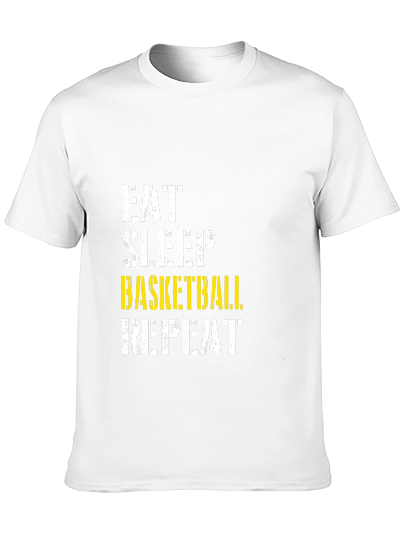 Eat Sleep Basketball Repeat Black Graphic T-Shirt